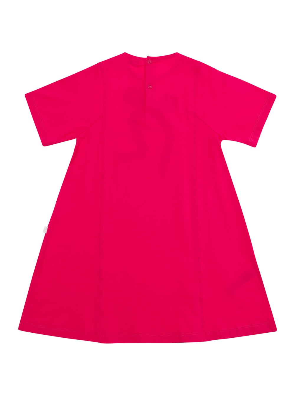 Shop Il Gufo Fuchsia Mini Dress With Bow In Cotton Girl In Multicolor