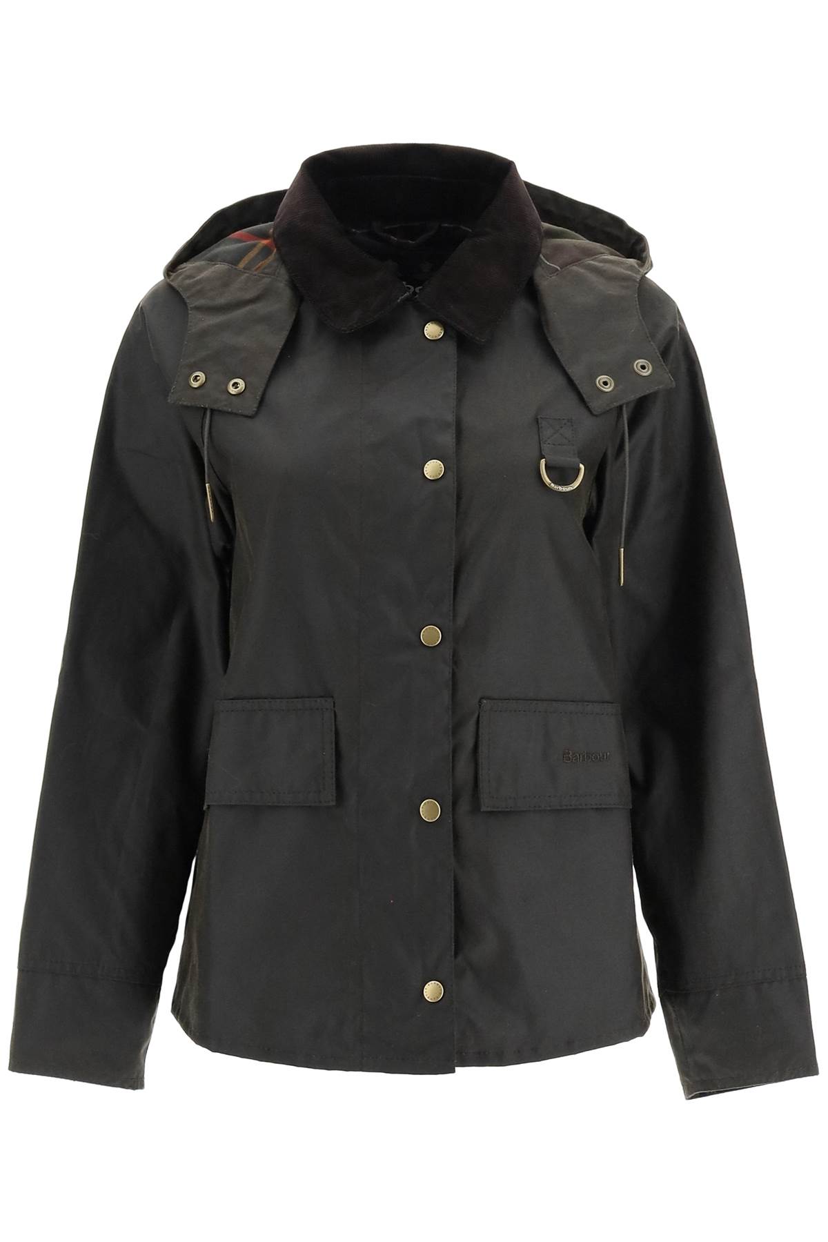 Barbour avon Wax Waxed Cotton Jacket With Detachable Hood