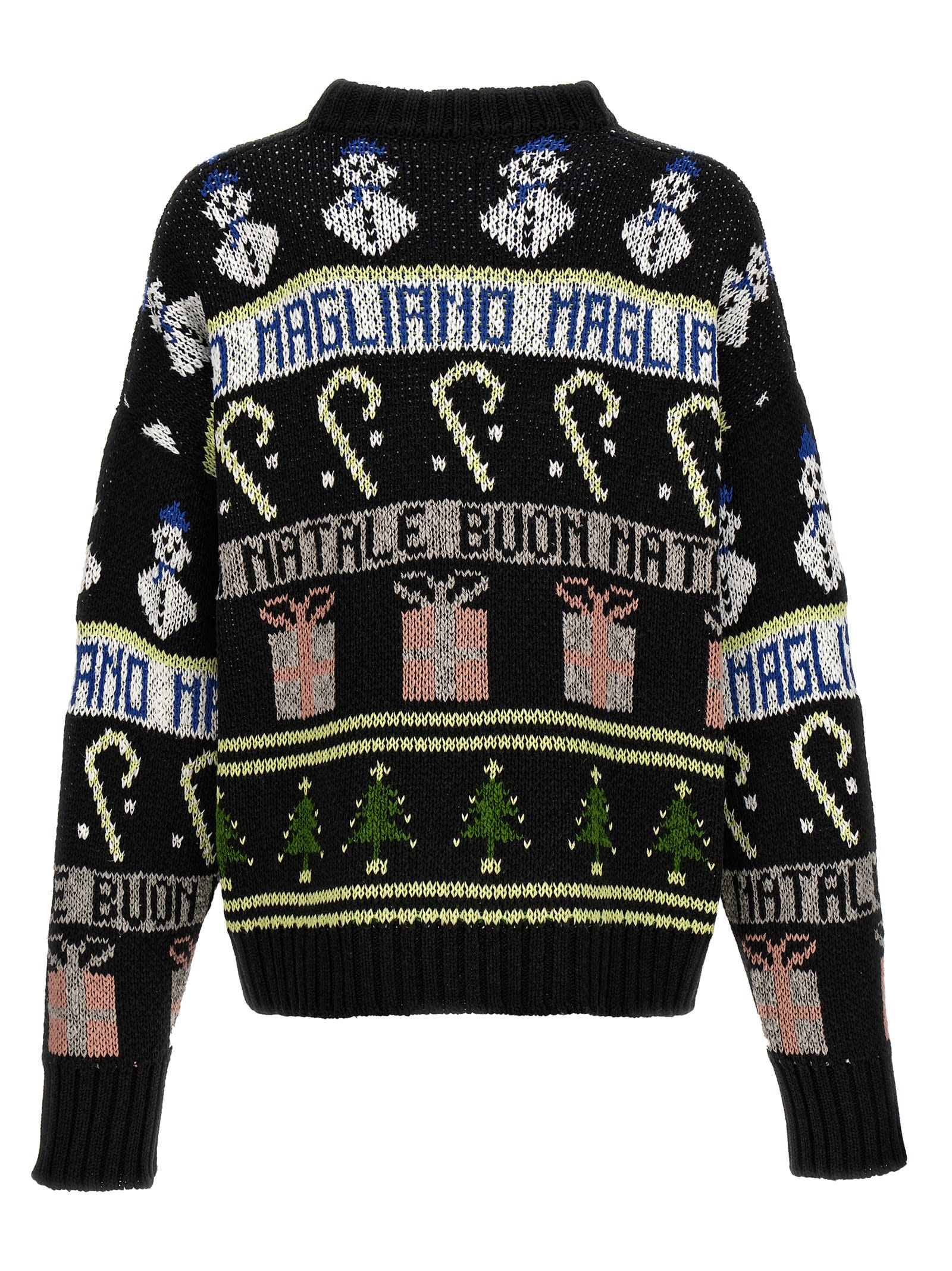 Shop Magliano Buone Feste Sweater In Black