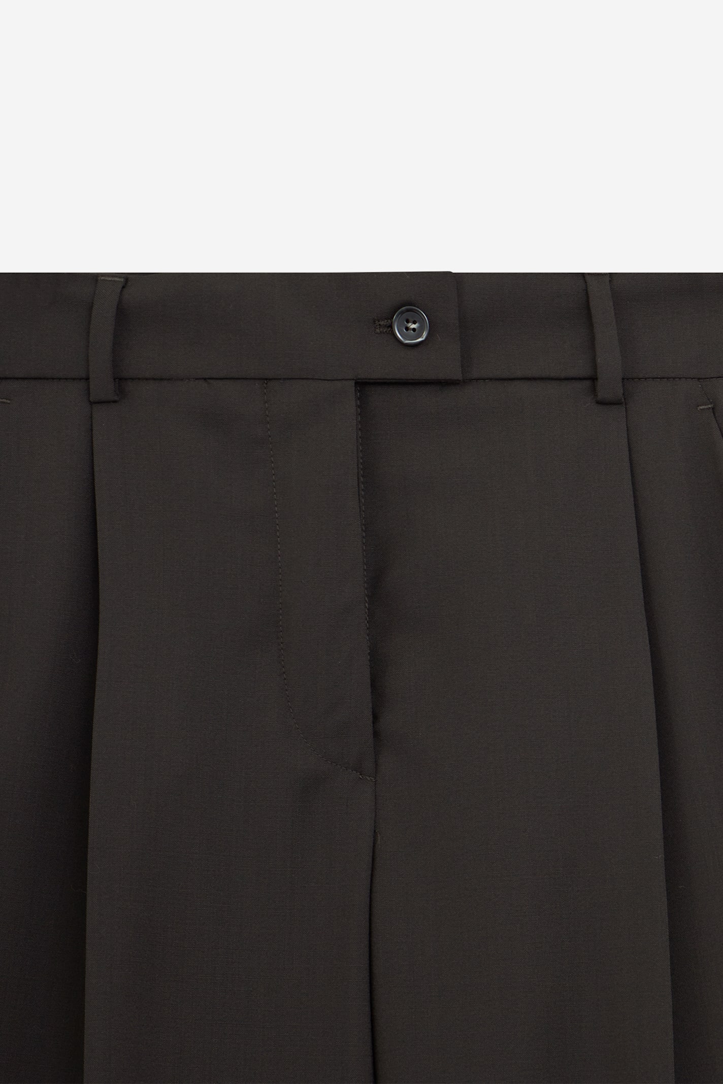 Sportmax Button Wool Trousers In Black