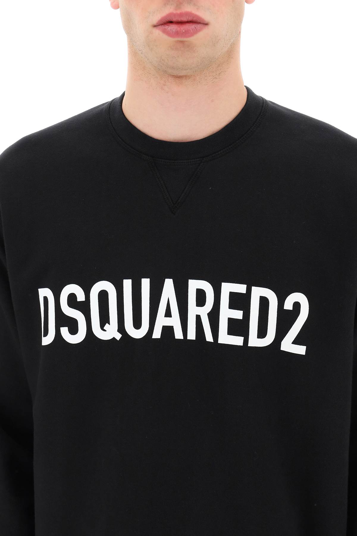 Shop Dsquared2 Logo Print Sweatshirt In Nero