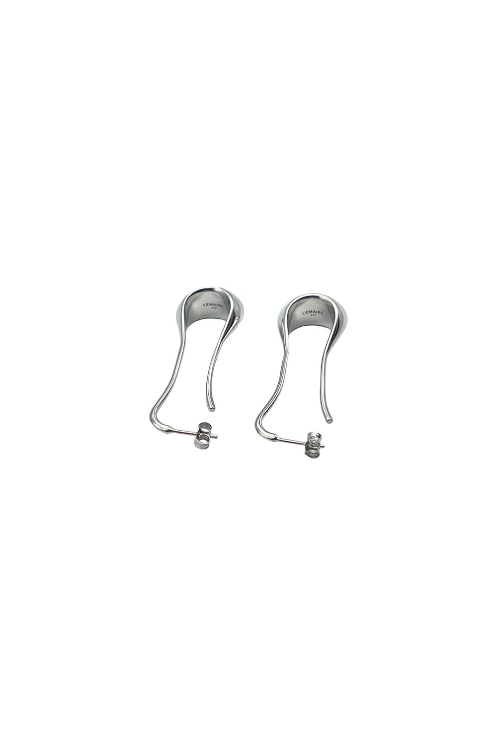 Shop Lemaire Silver Short Drop Earrings