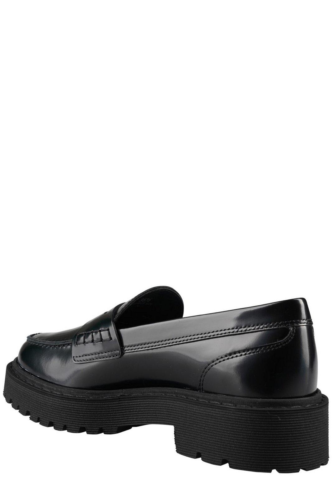 Shop Hogan Classic Slip-on Loafers In Black