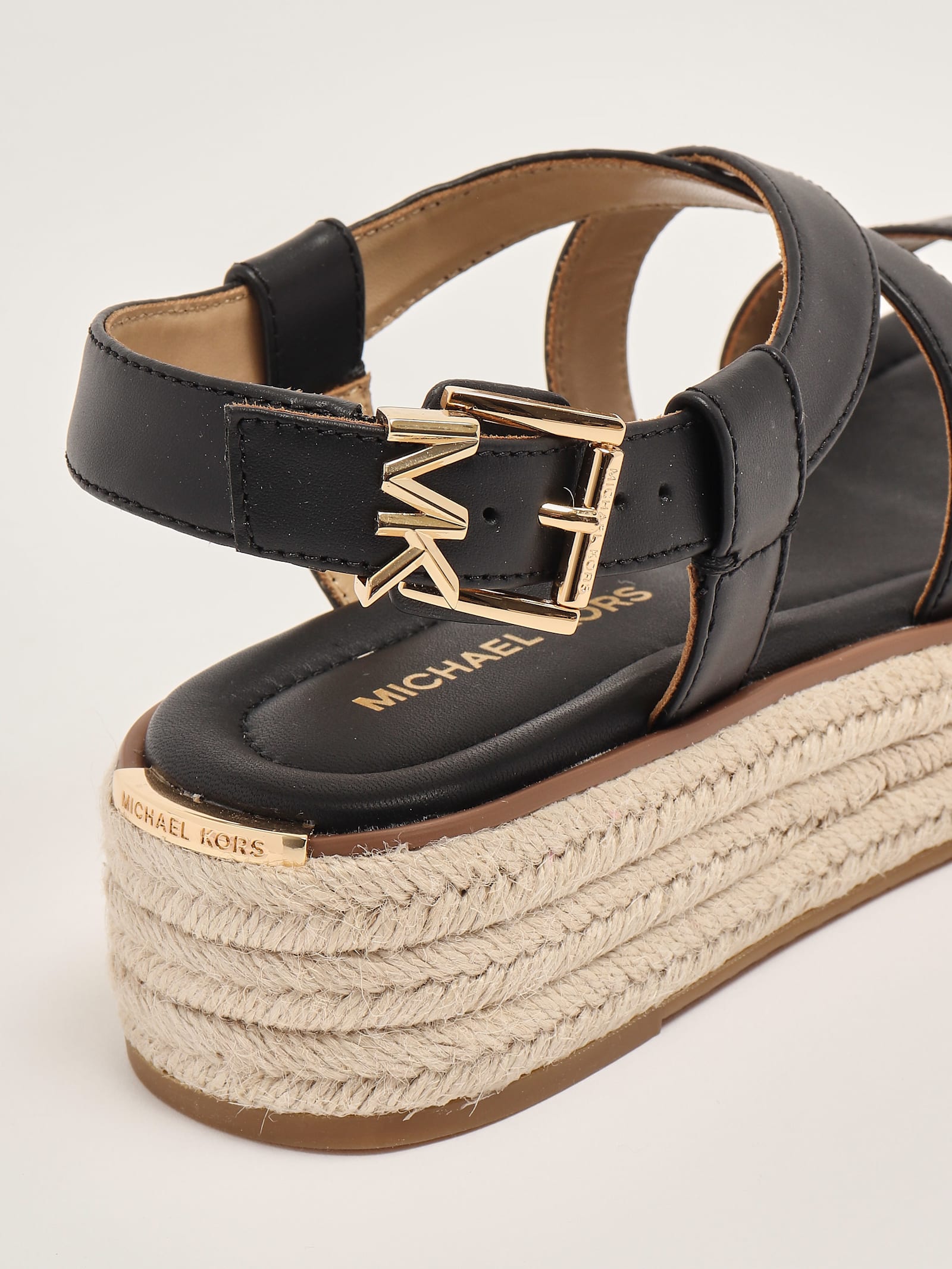 Michael Kors Lynn Espadrille Sandal Espadrillas In Nero