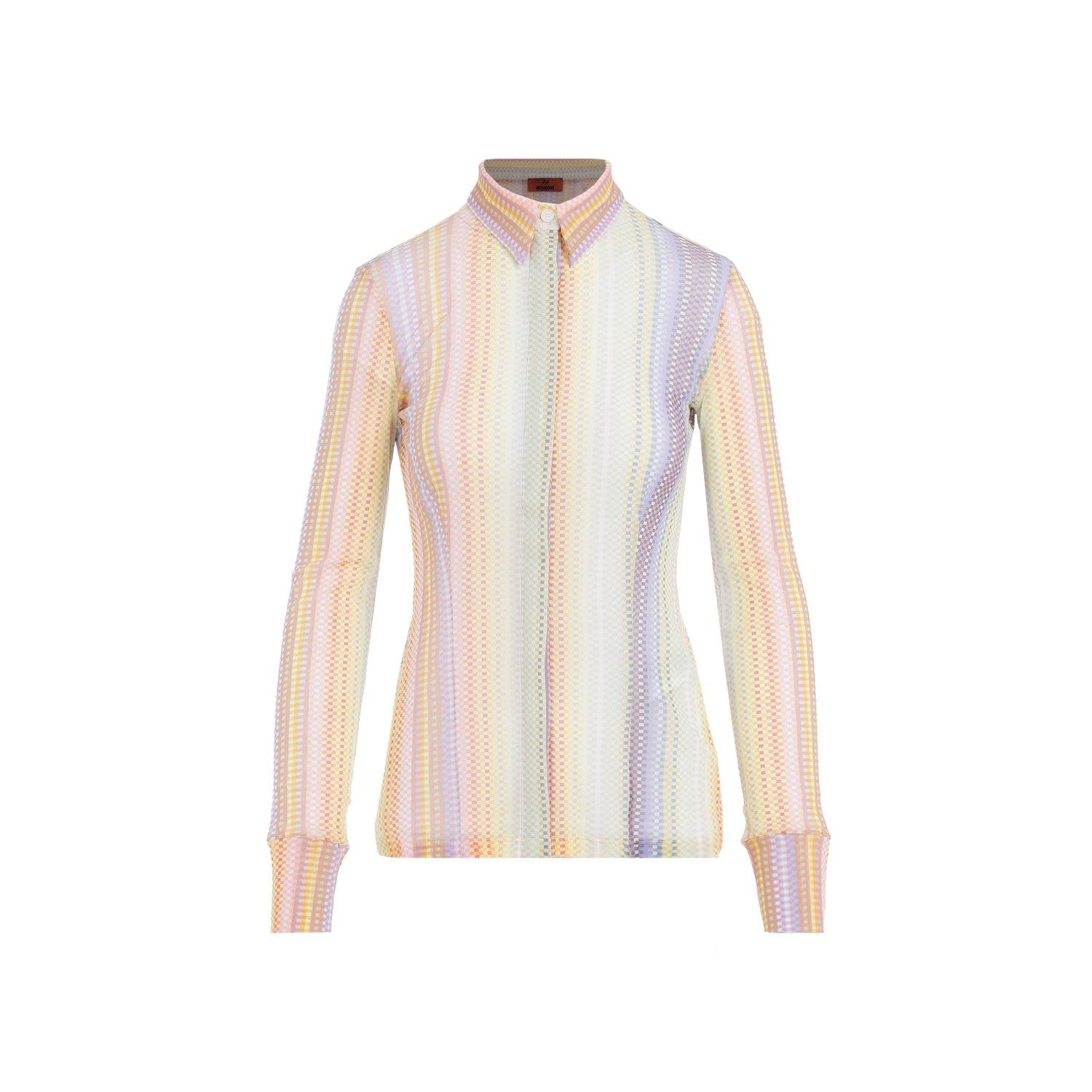 Shop Missoni Long-sleeved Shirt In Multicolor