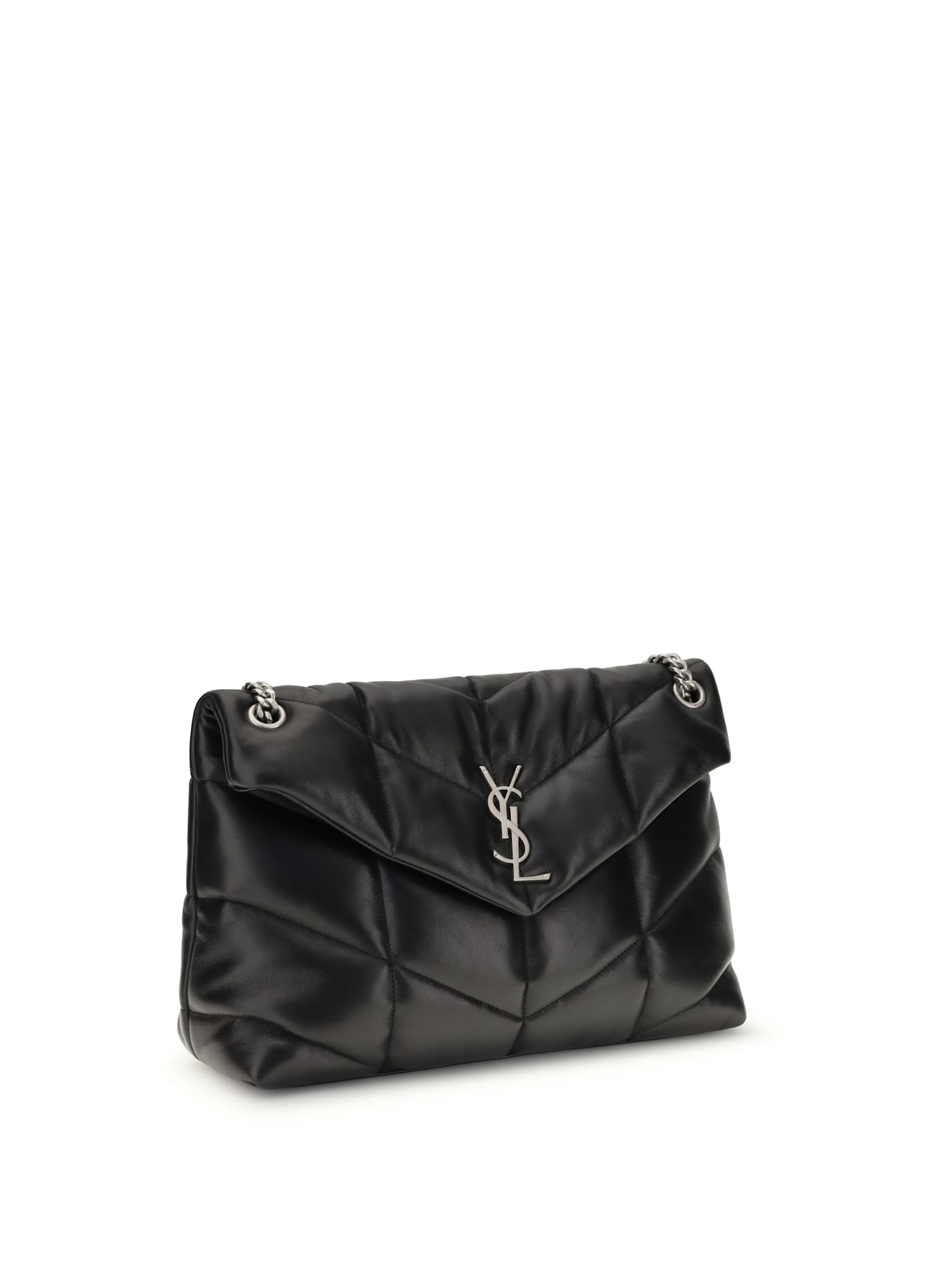 Saint Laurent Lou Lou Medium Shoulder Bag In Black