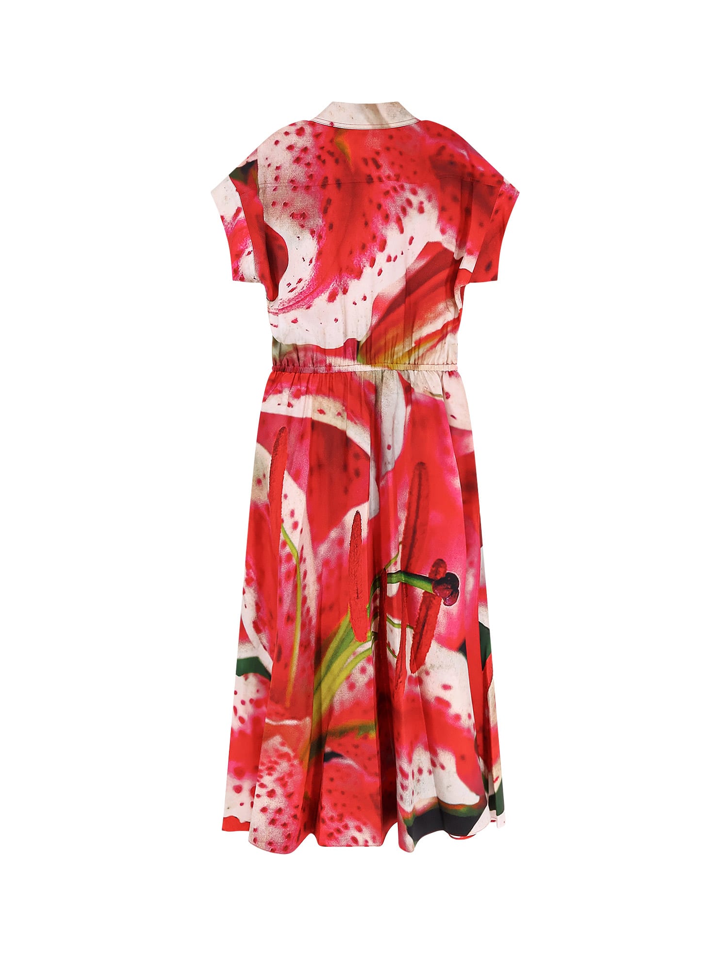 Tory Burch Printed Silk-twill Midi Shirt Dress