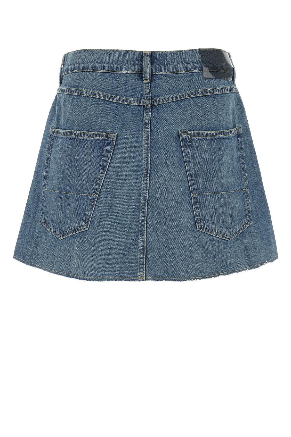 Shop Our Legacy Denim Cover Mini Skirt In Blue