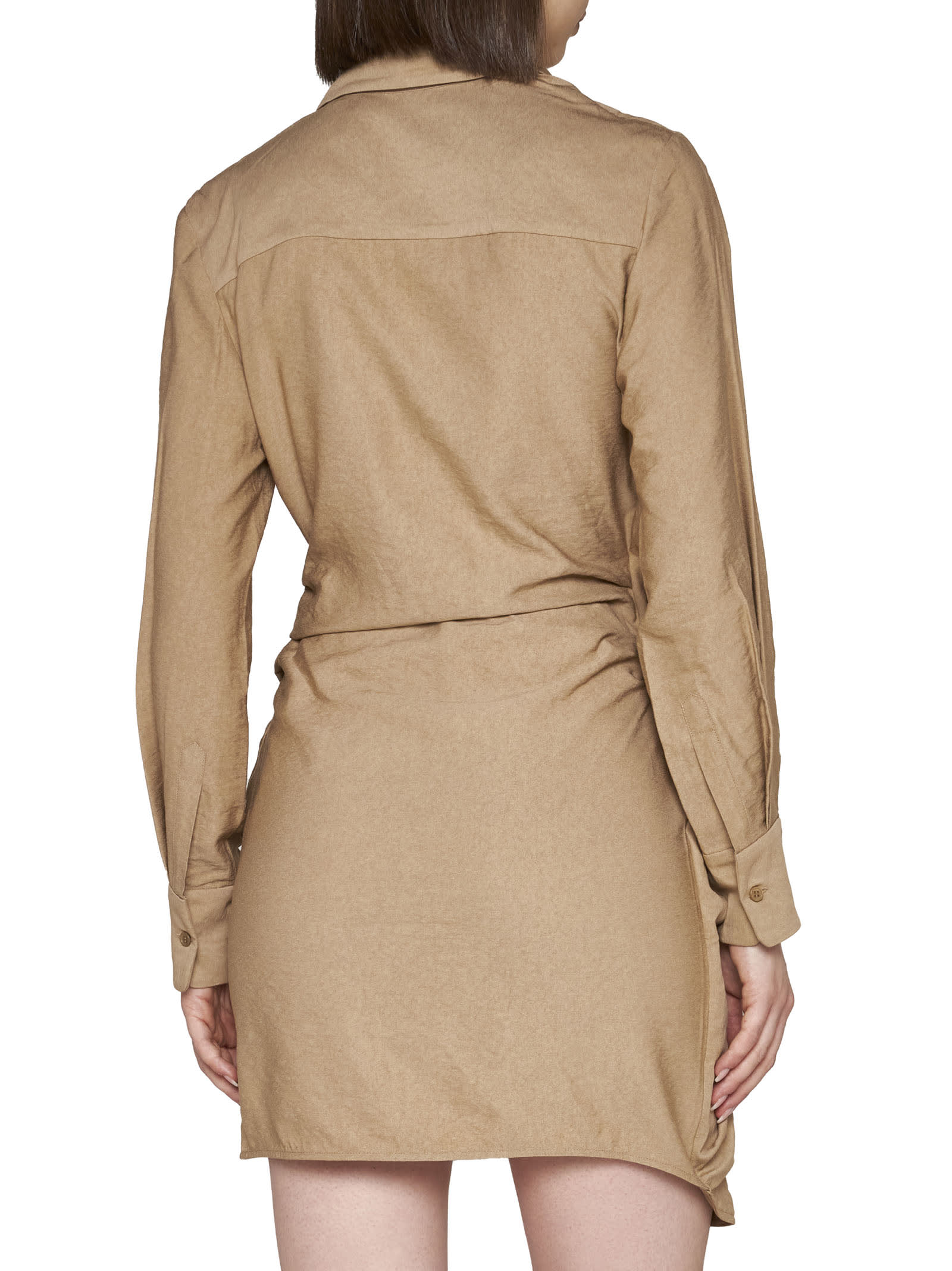 Jacquemus Beige Le Chouchou 'la Robe Bahia' Minidress In Beige