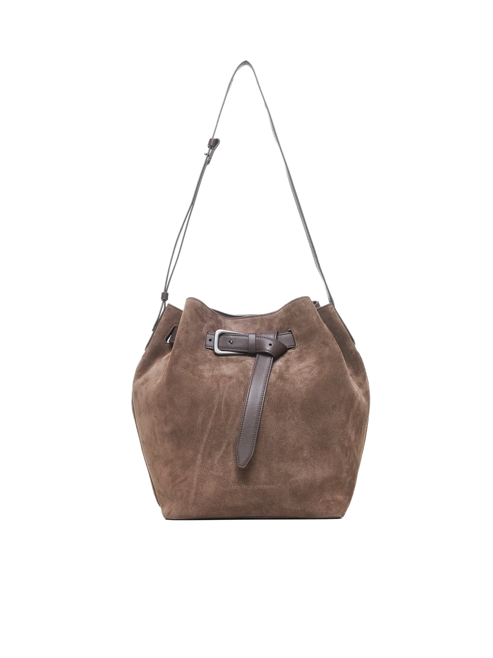 Shop Brunello Cucinelli Shoulder Bag In Brown