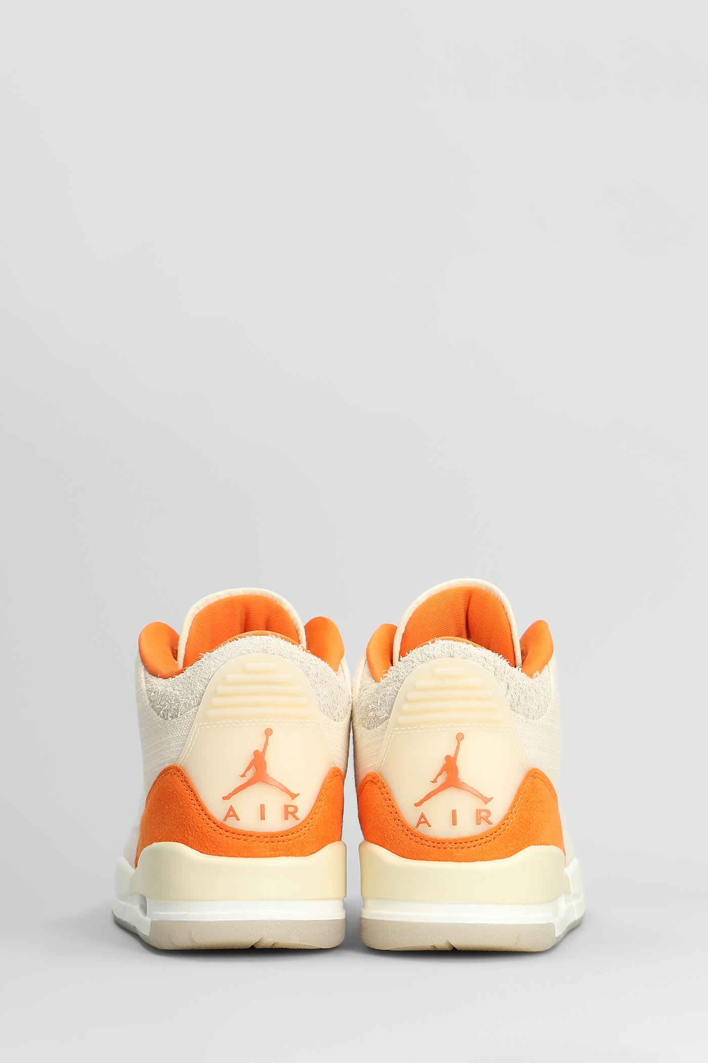 Nike Air Jordan 3 Retro T Sneakers In Beige Fabric In Neutral