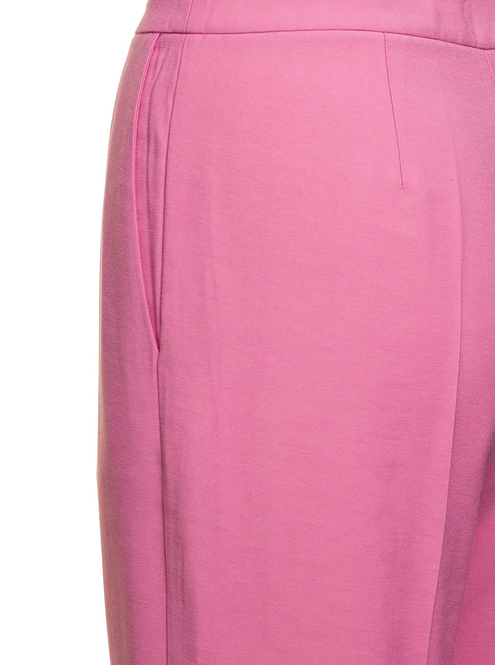 Shop The Andamane Pink Straight Trousers Galdys In Viscose Woman