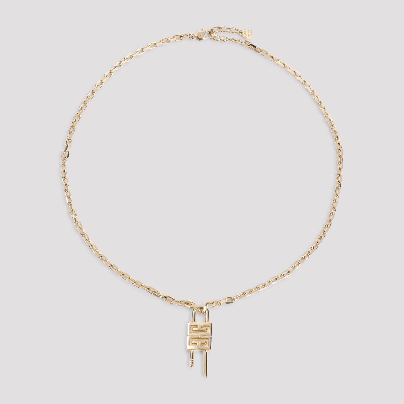 Shop Givenchy Lock Mini Necklace In Golden Yellow