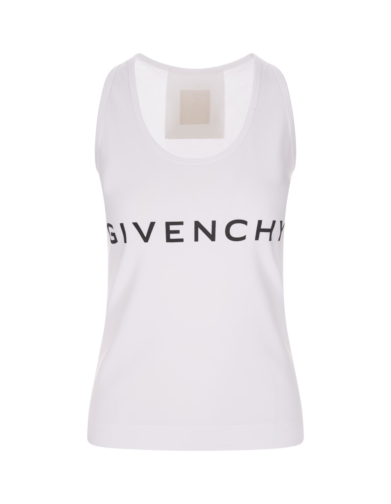 Shop Givenchy Archetype Tank Top In White Cotton