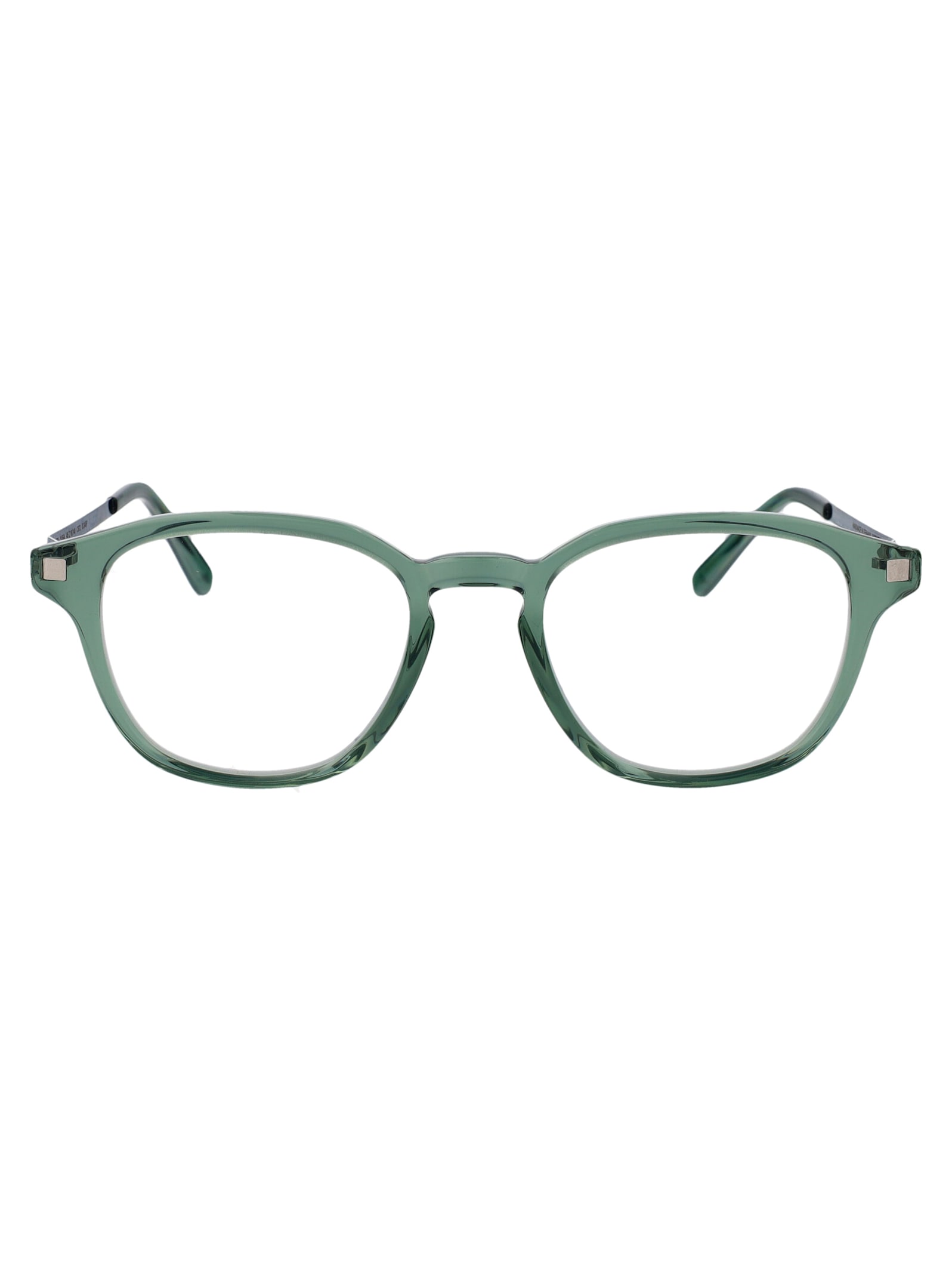 Shop Mykita Yura Glasses In 809 C191-cypress Green/shiny Silve Clear