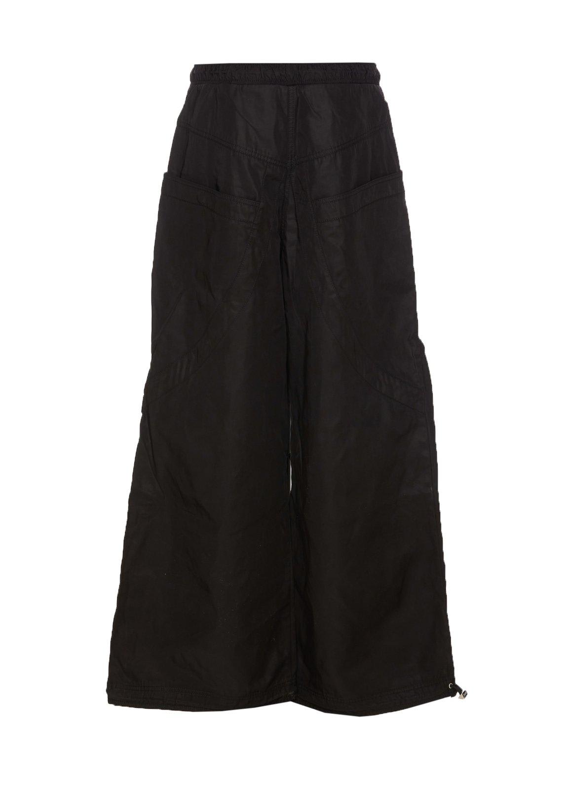 Shop Attico Oversized Long Pants In Black