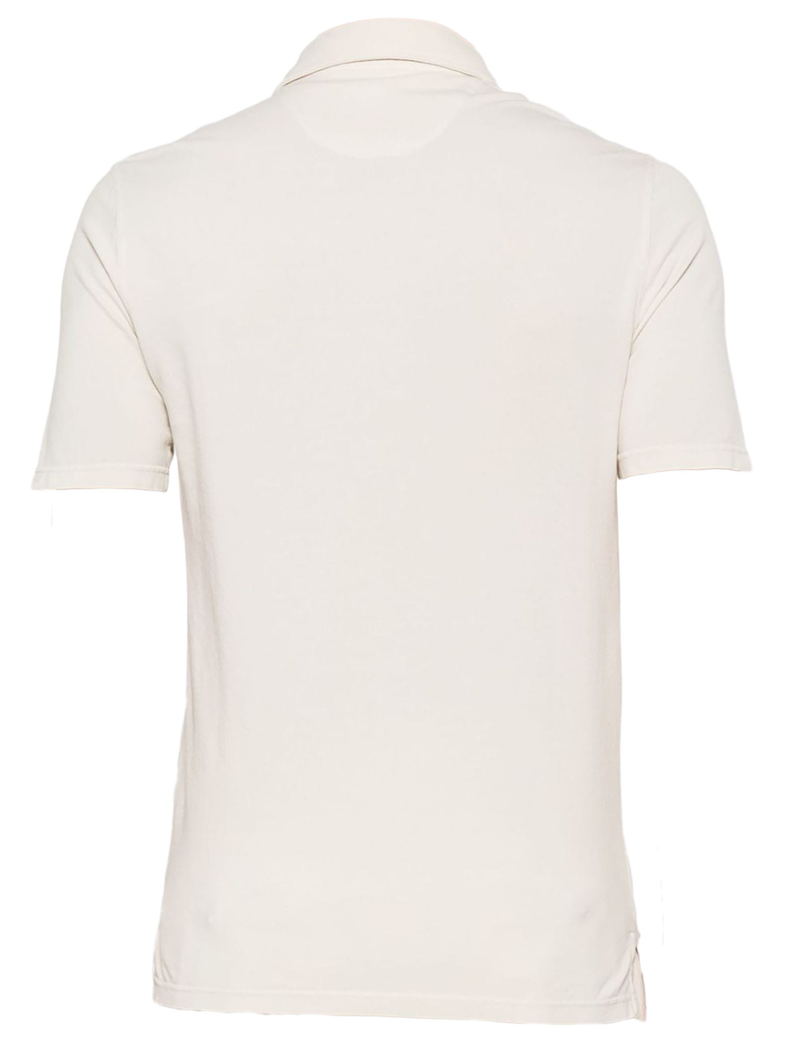 Shop Fedeli Cream White Cotton Polo Shirt In Beige