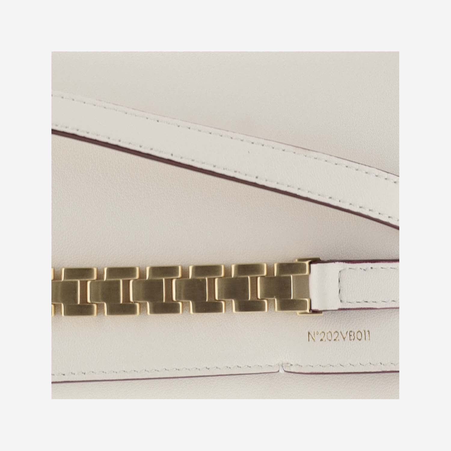 Shop Victoria Beckham Shoulder Bag With Chain In Bianco