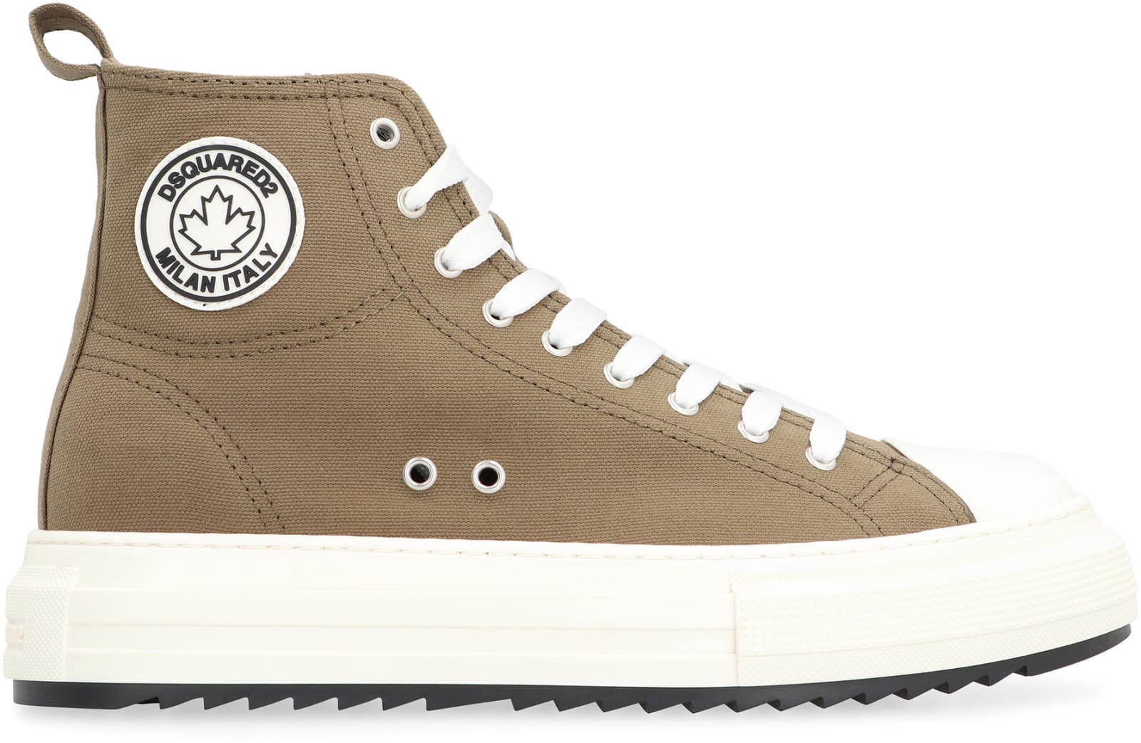 Shop Dsquared2 Canvas High-top Sneakers In Green