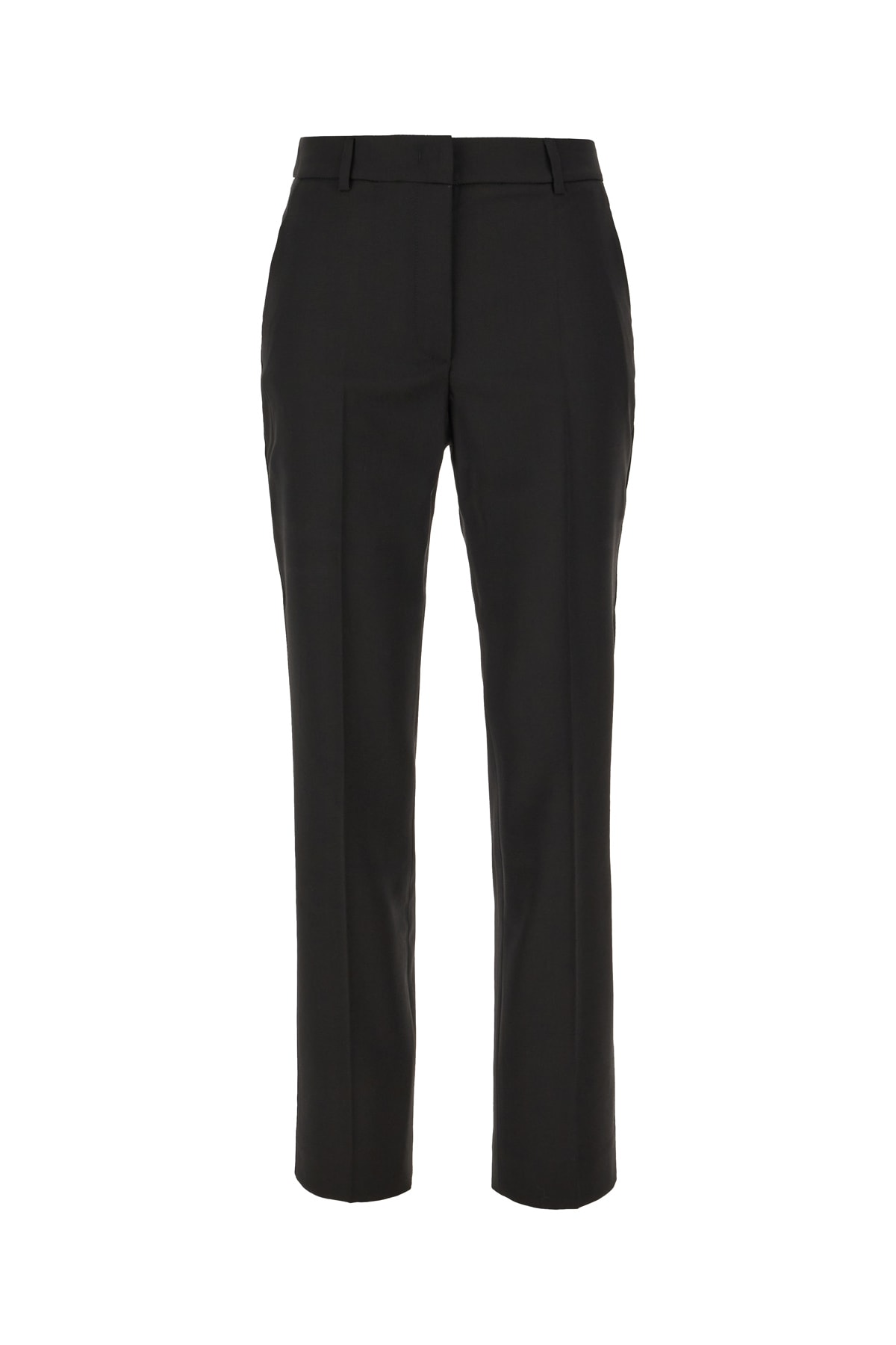 Weekend Max Mara Black Wool Blend Canon Pants In Nero