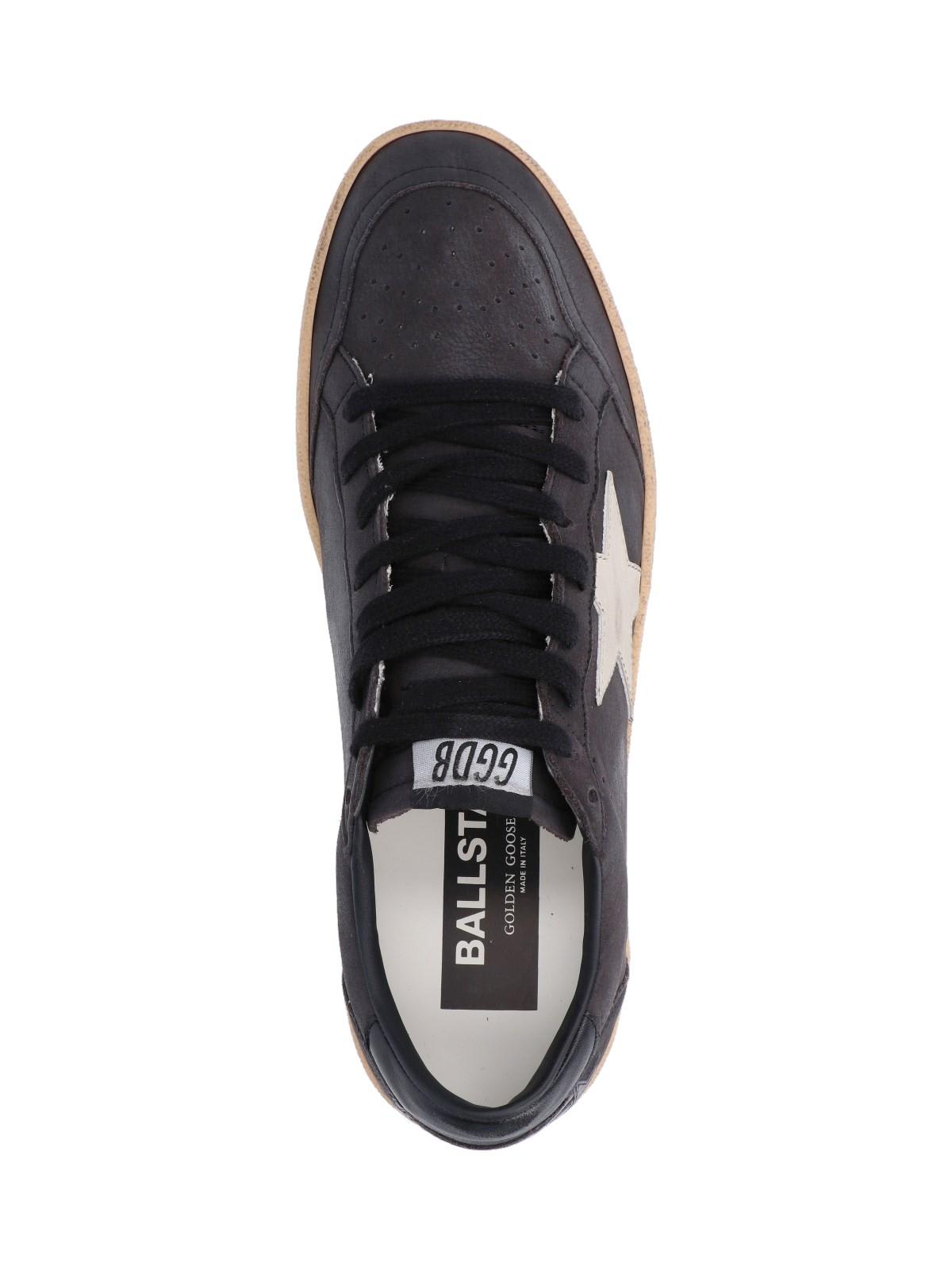 Shop Golden Goose Ball Star Sneakers In Grigio Scuro