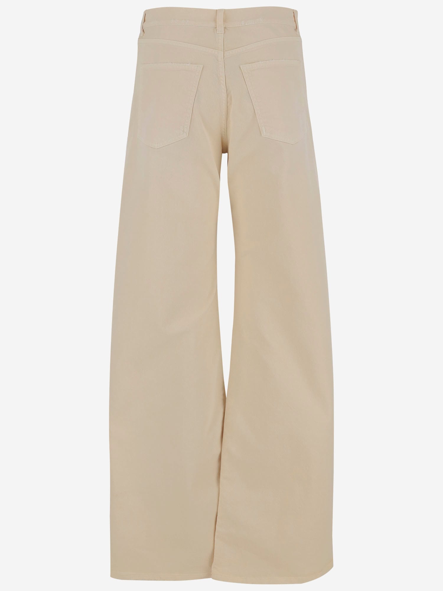Armarium White Cotton Denim Jeans In White