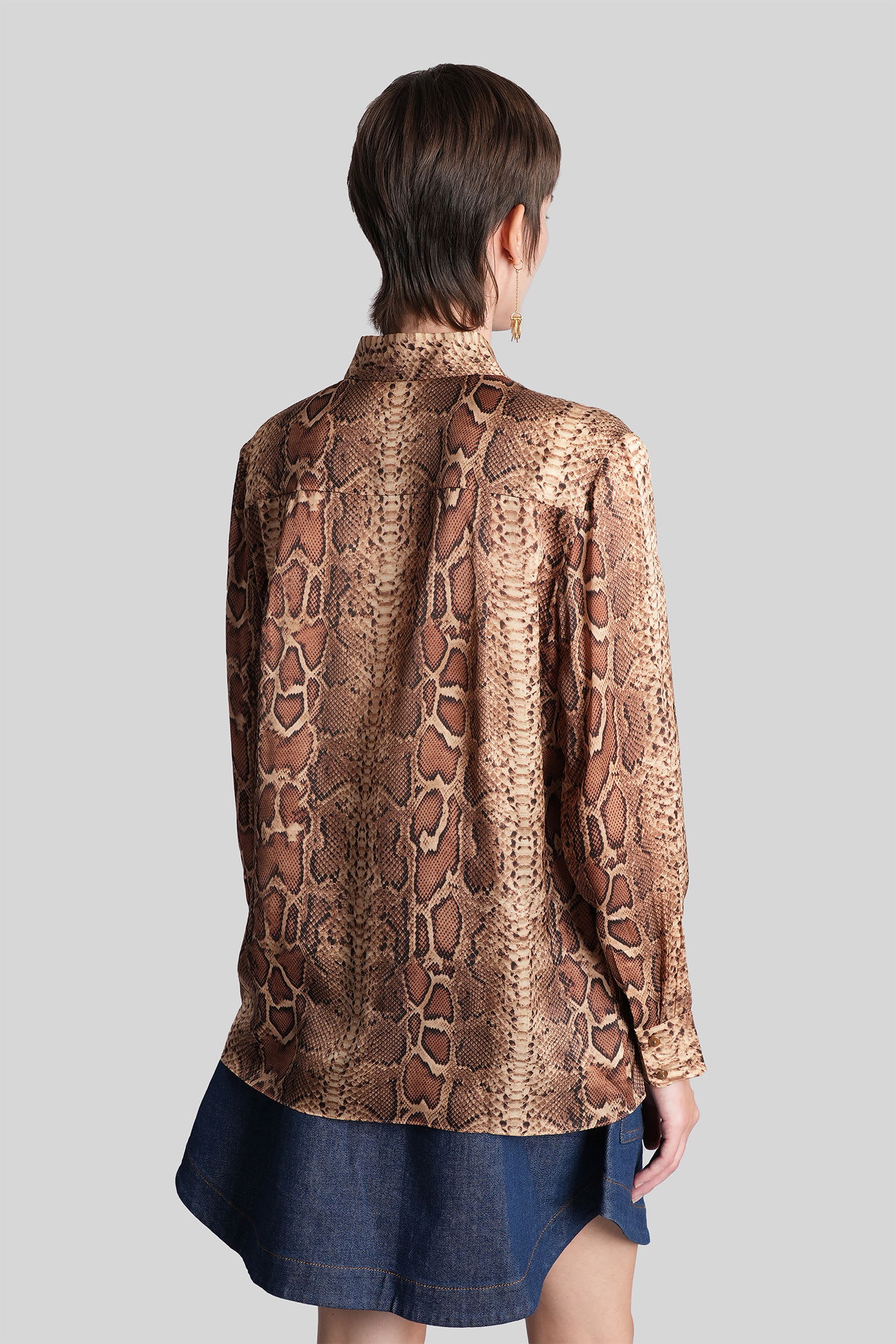 Zimmermann Shirt In Python Print Silk In Animal Print