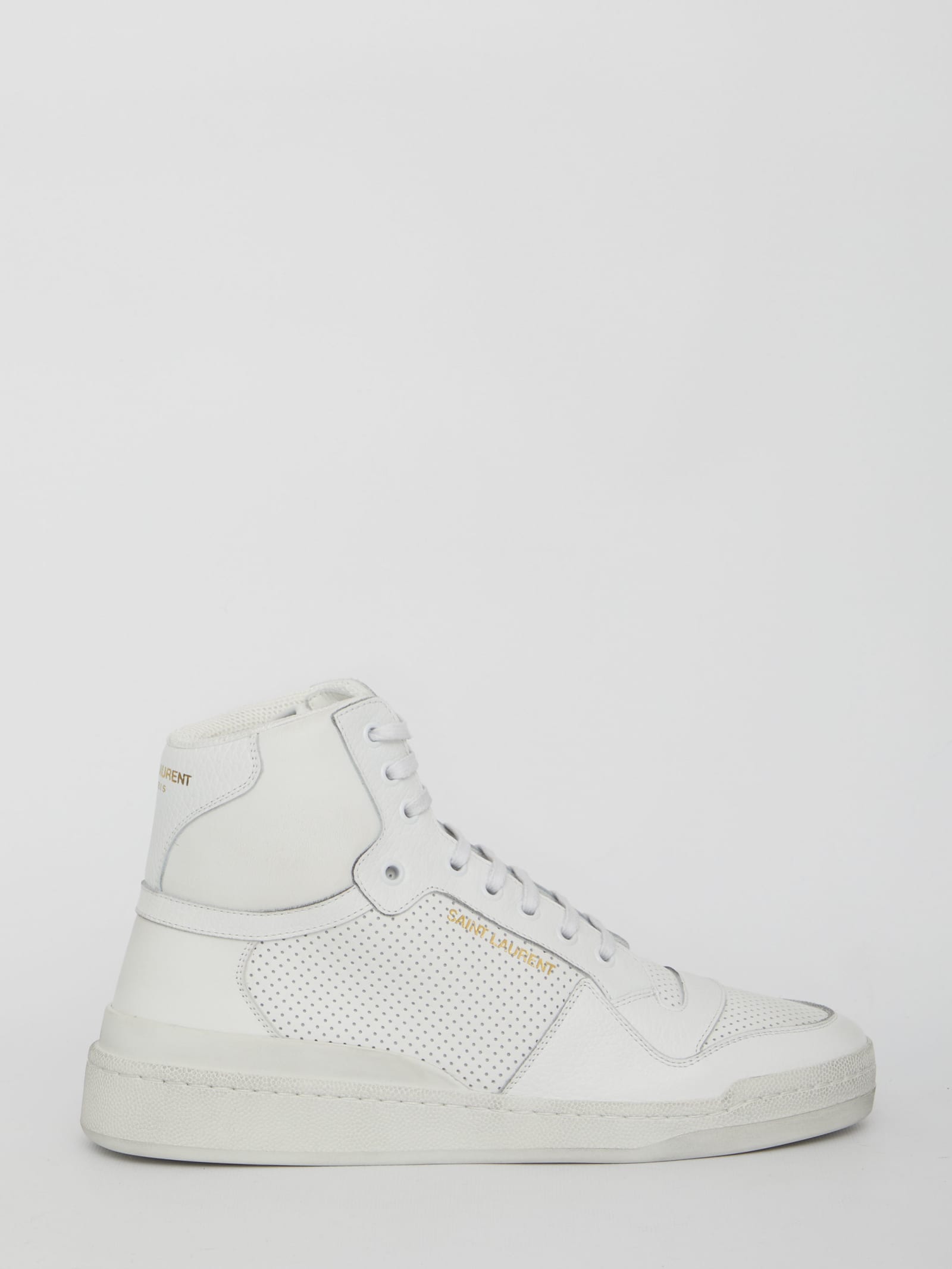Saint Laurent Off-white Used-look Sl24 Sneakers