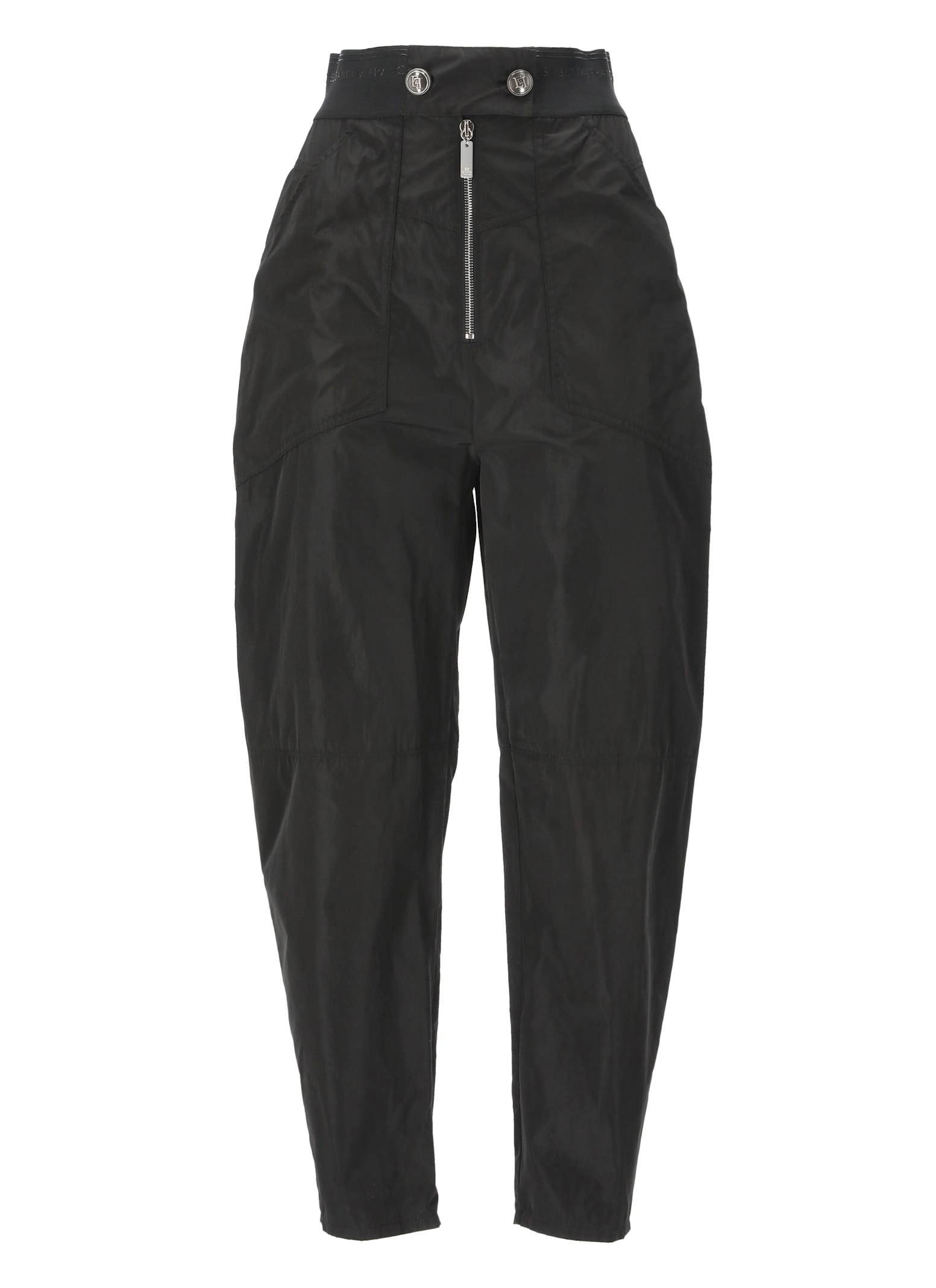 Shop Elisabetta Franchi Pants With Logo In Black