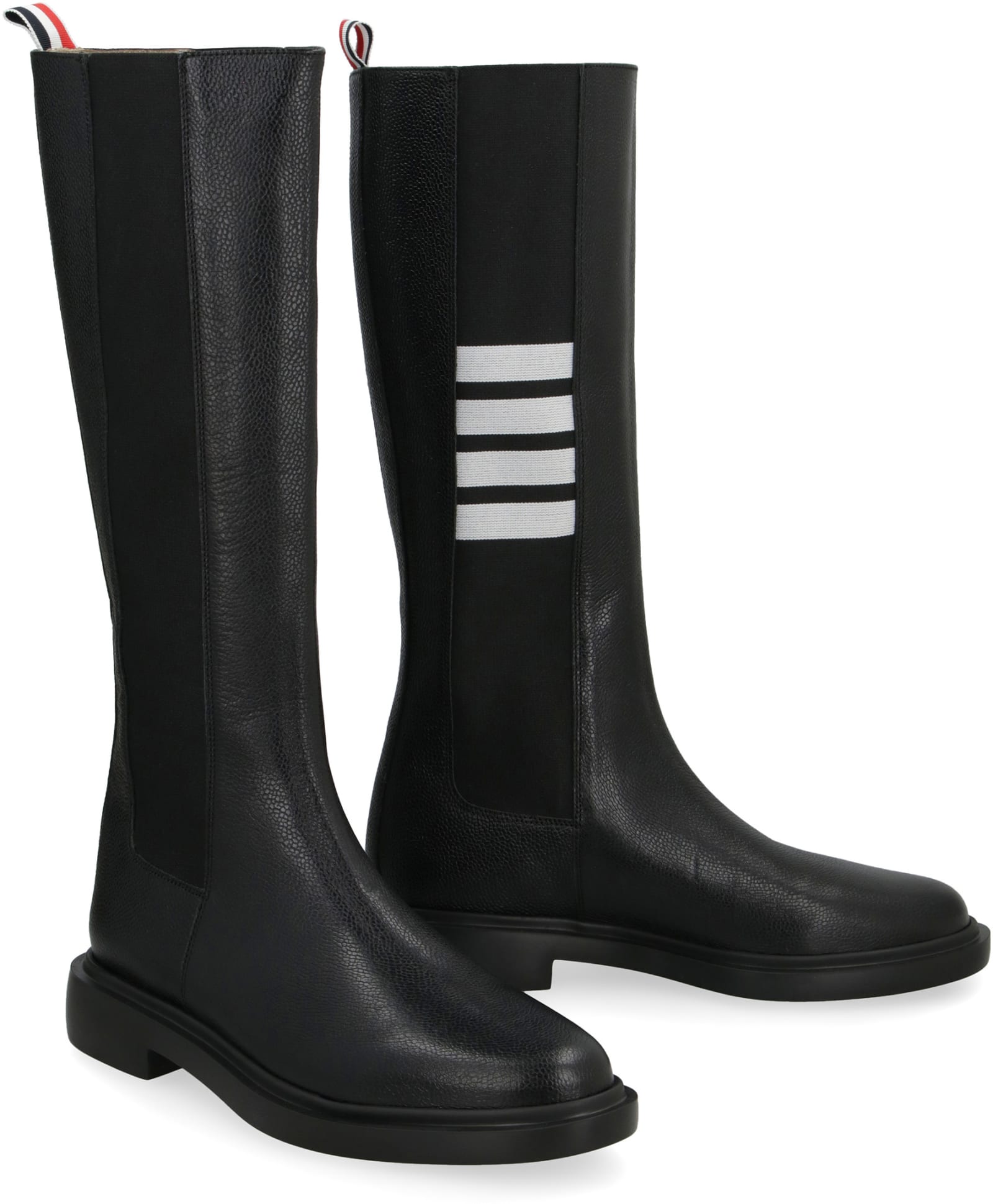 Thom Browne Woman Black Leather Chelsea Boots In Black