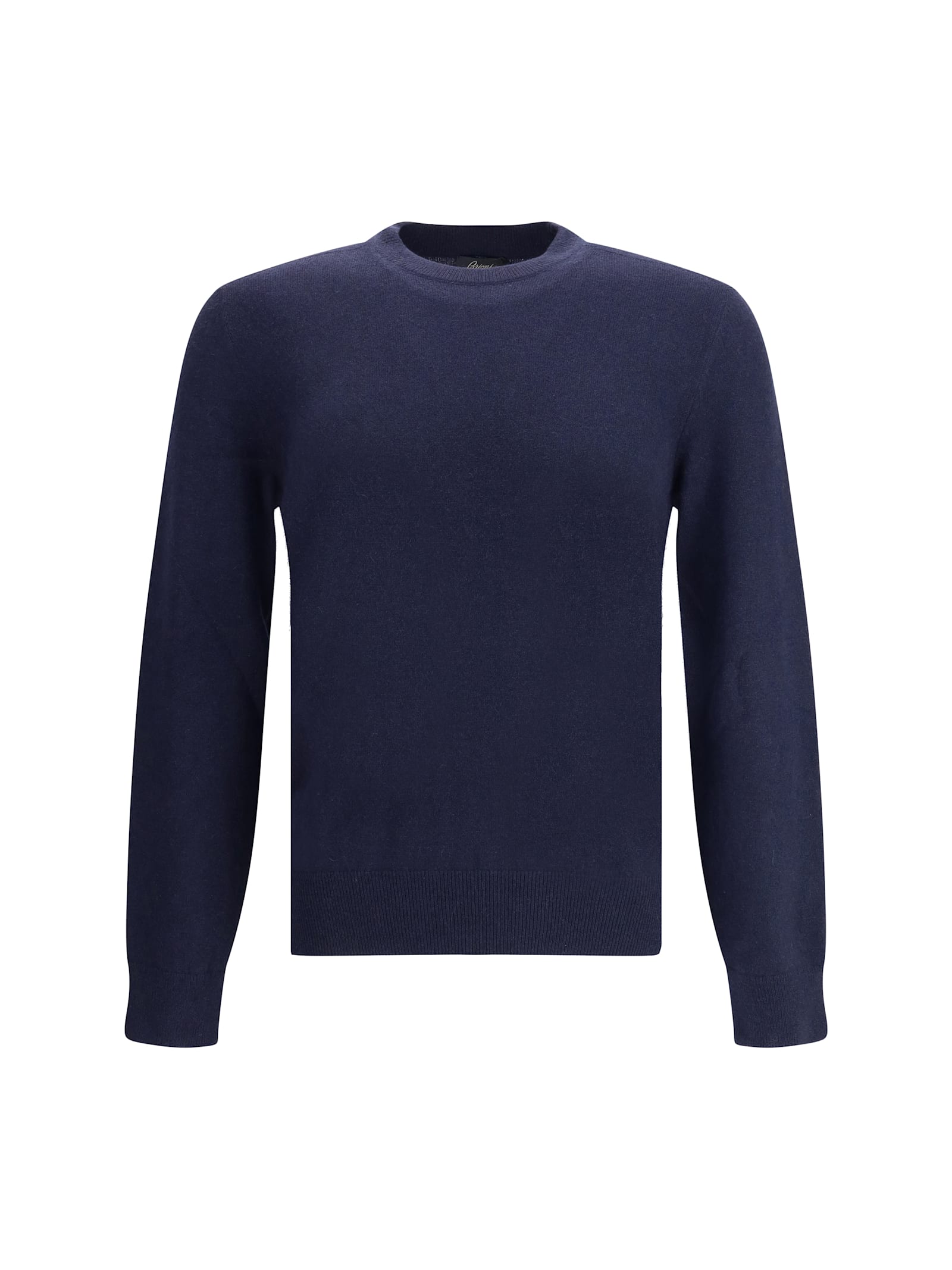 Brioni Dark Blue Cashmere Sweater In Blue