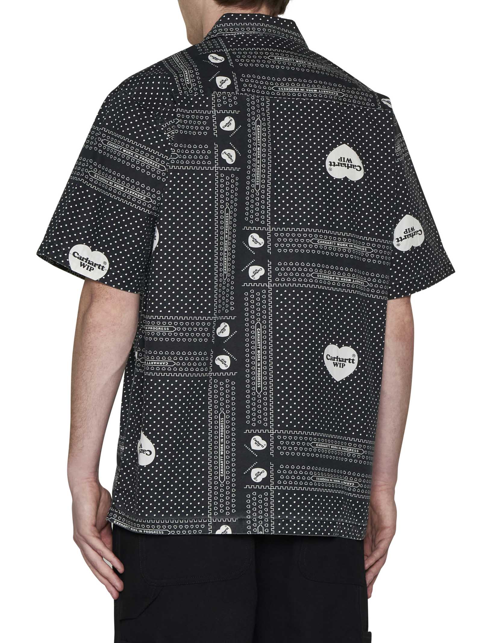 Shop Carhartt Shirt In Heart Bandana Aop, Black
