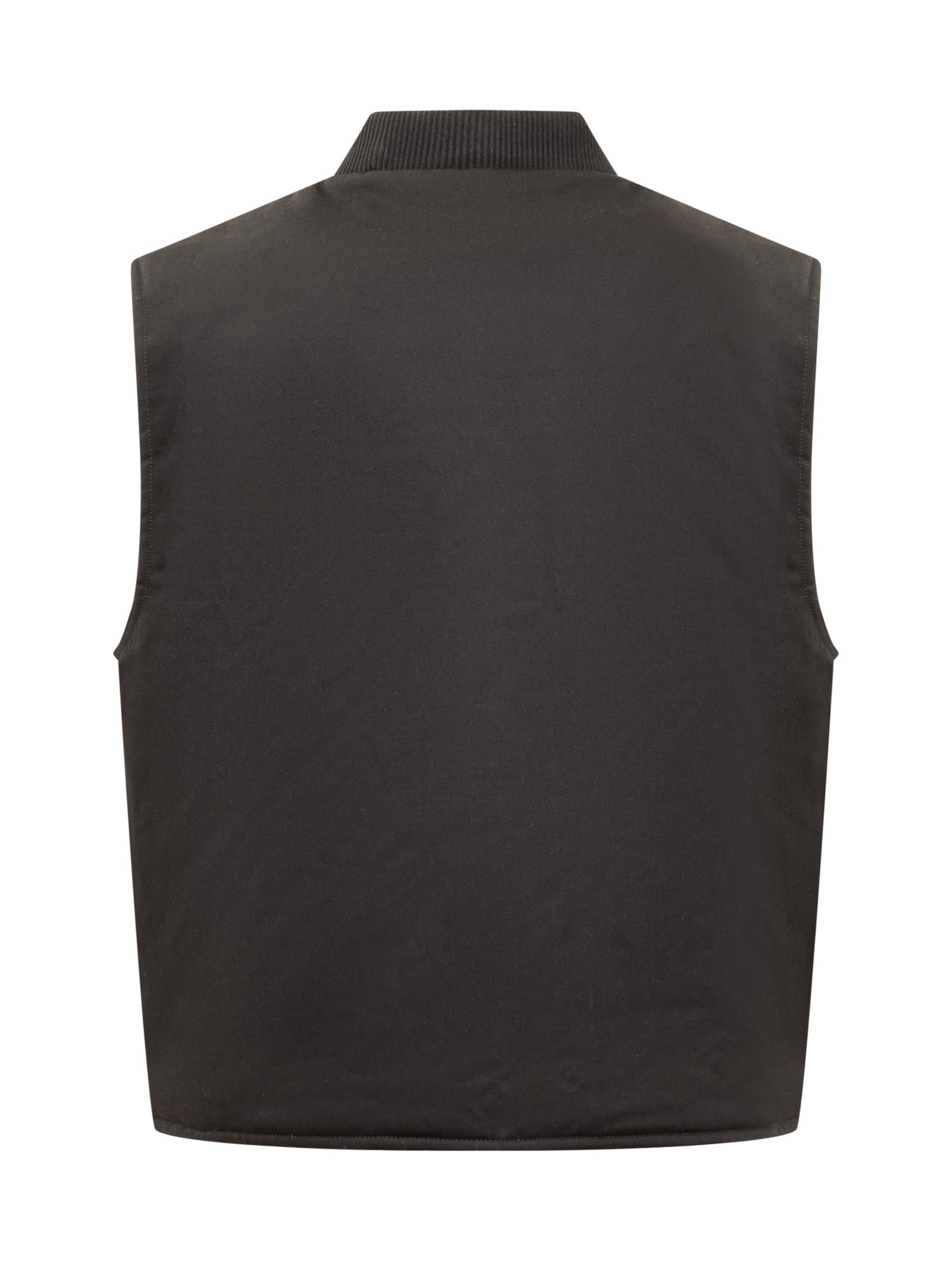 Shop Palm Angels Sleeveless Jacket In Black Off