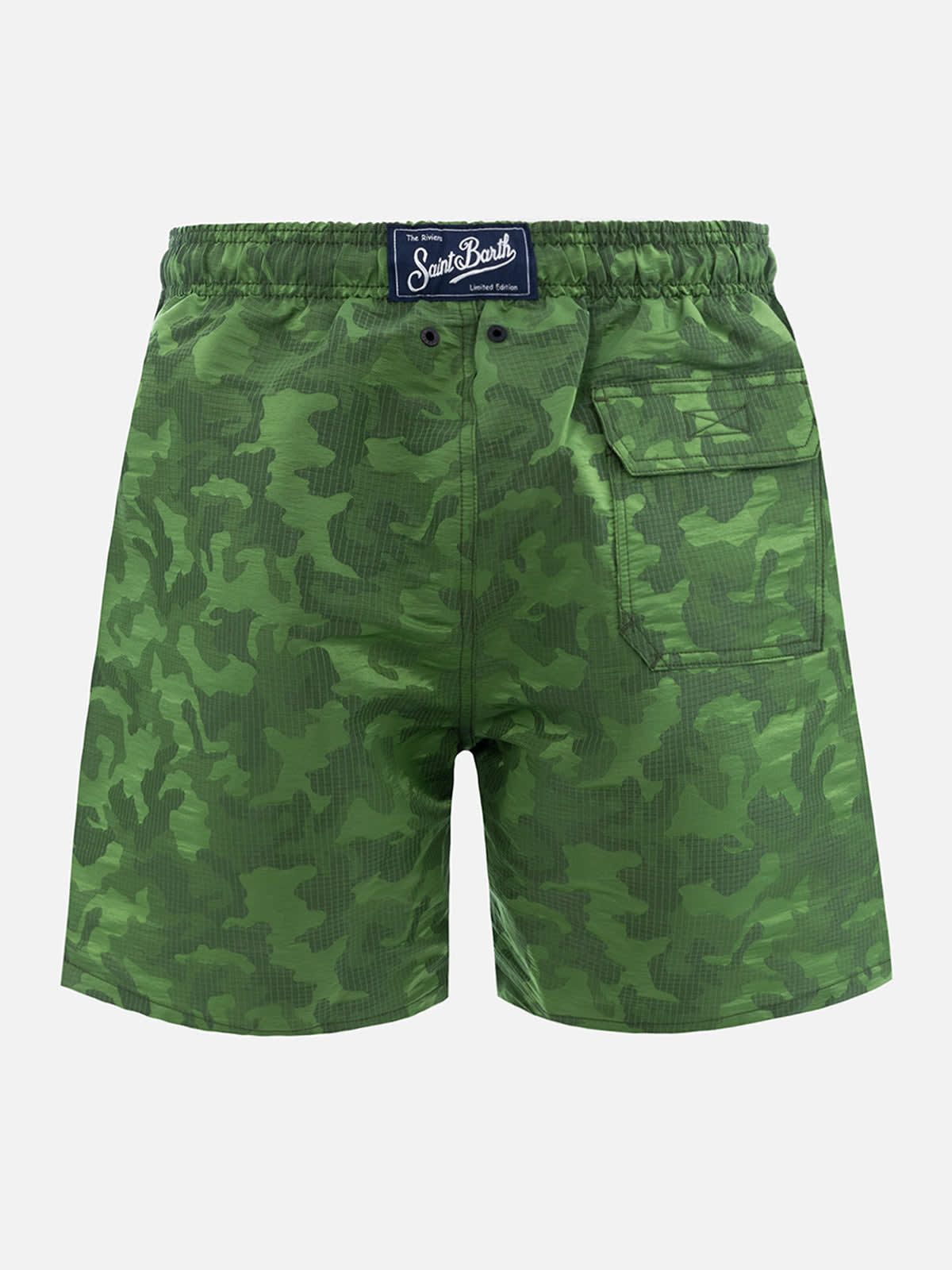 Mc2 Saint Barth Mens Costume With Jacquard Print In Green