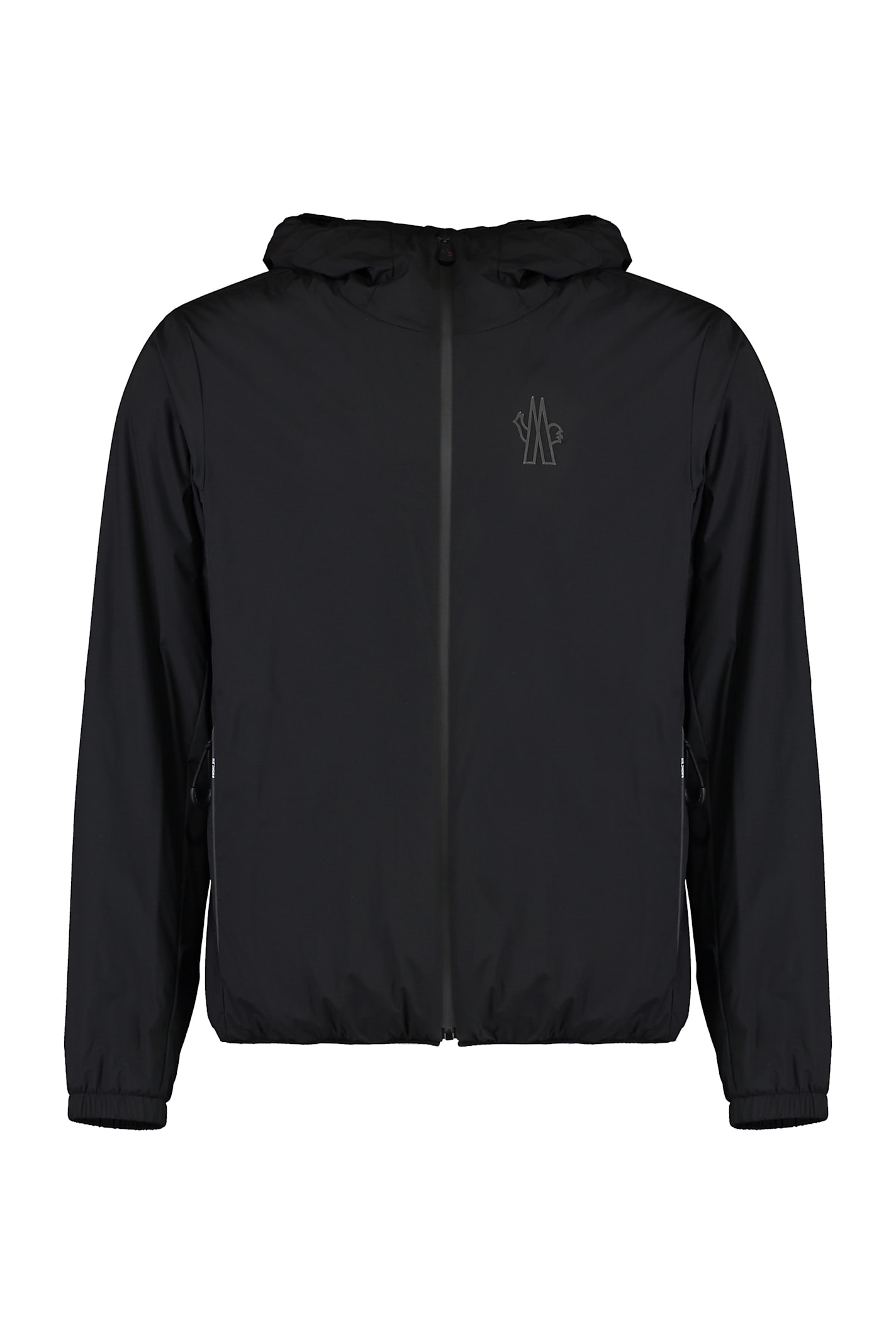 Shop Moncler Bissen Hooded Techno Fabric Raincoat In Black