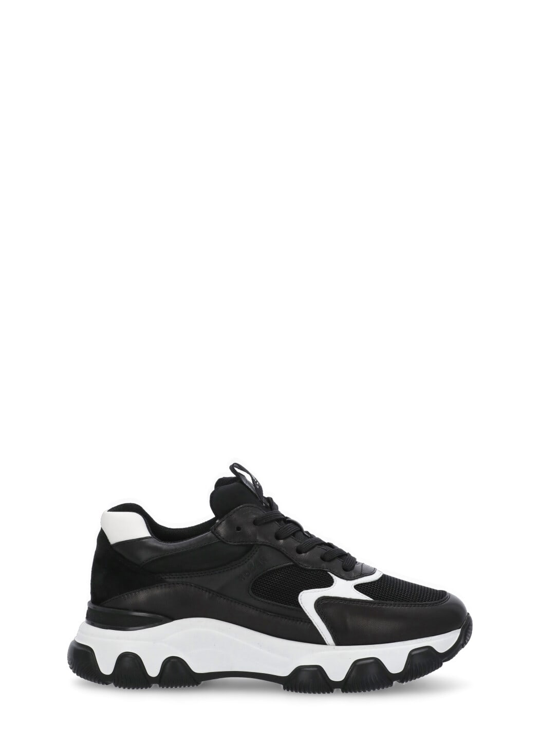 Hogan Black Fabric Hyperactive Sneakers In Black