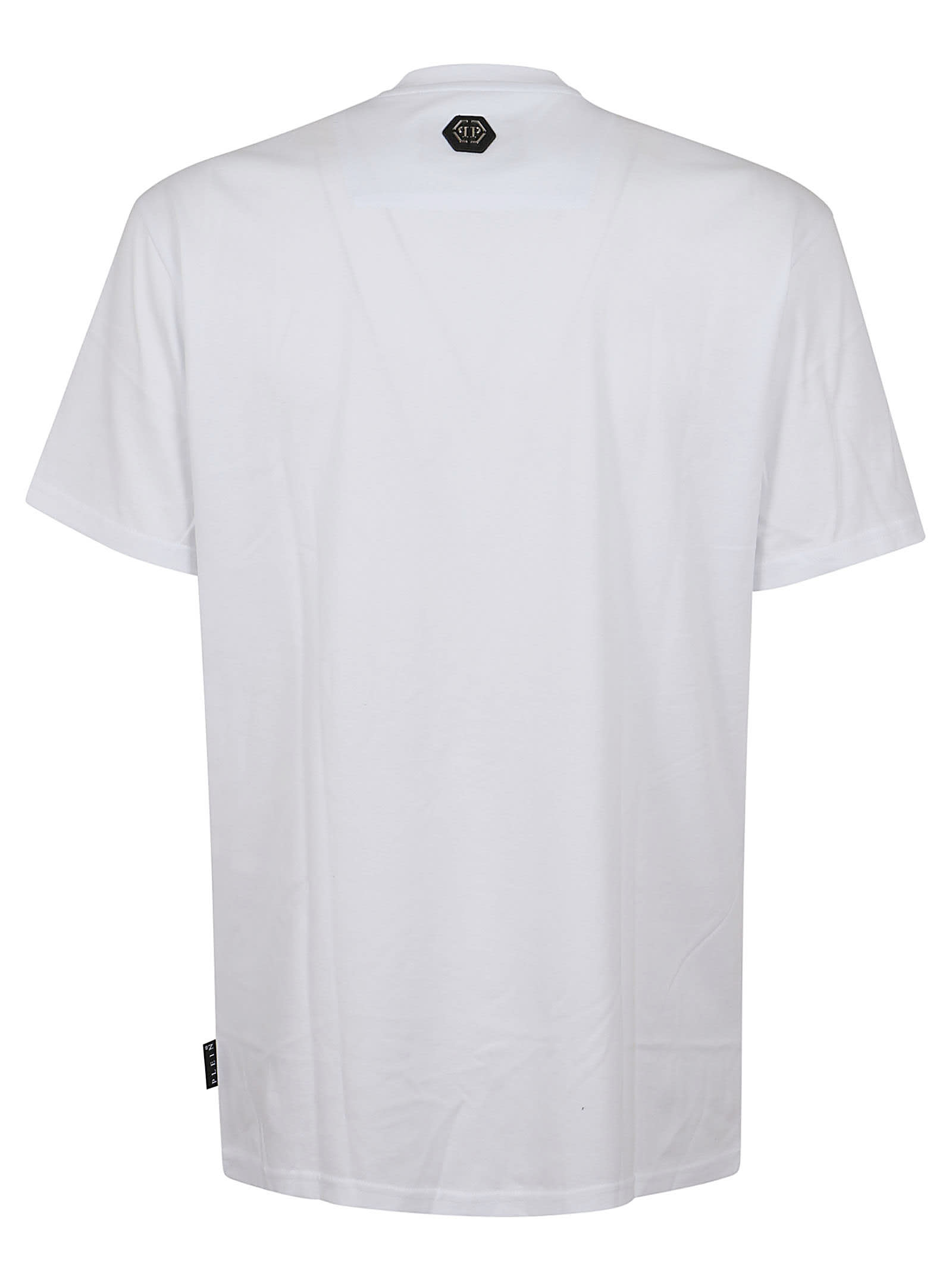 Shop Philipp Plein T-shirt Round Neck Ss With Cry In White