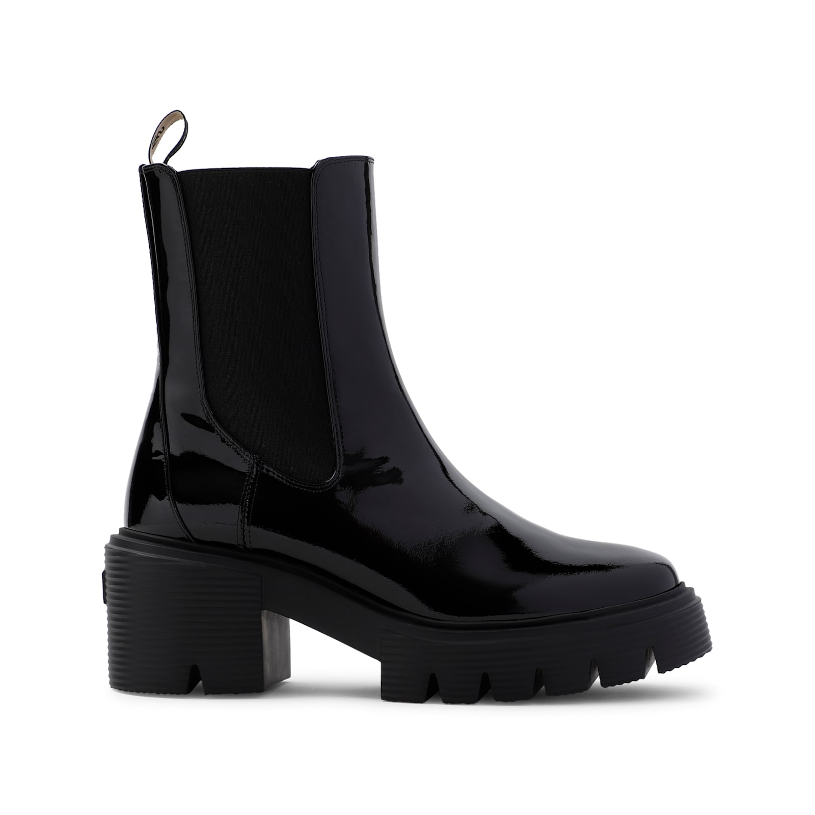 Stuart Weitzman Soho Chelsea - Leather Ankle Boot With Midsole In Blk Black