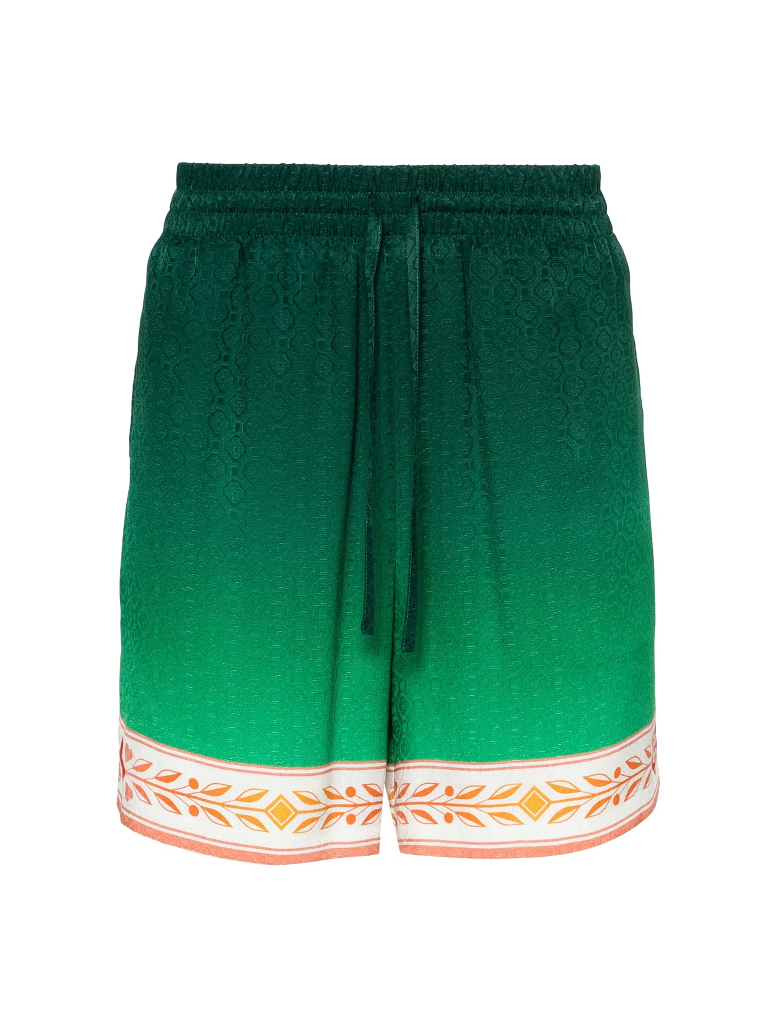 Shop Casablanca Unisex Silk Shorts With Drawstrings In Unity Is Power