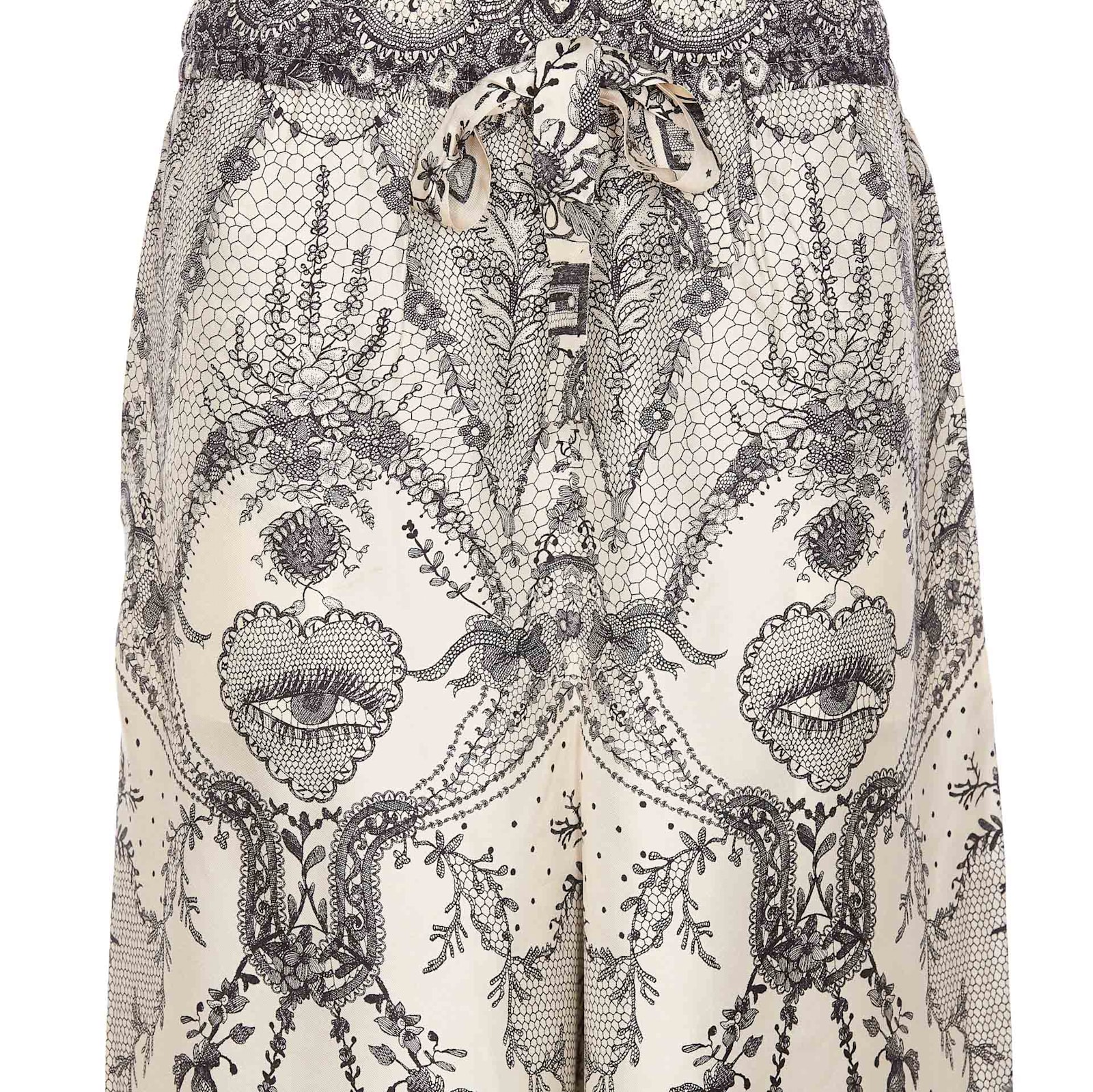 Zimmermann Wide Crush Trousers In Silk Women In Grey
