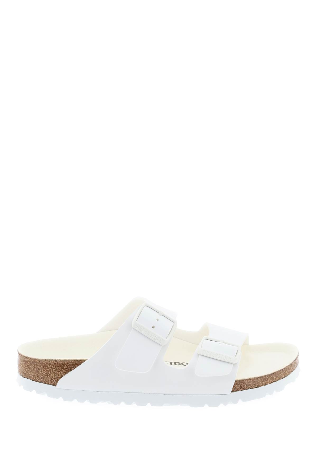 Shop Birkenstock Arizona Slides Narrow Fit In White (white)