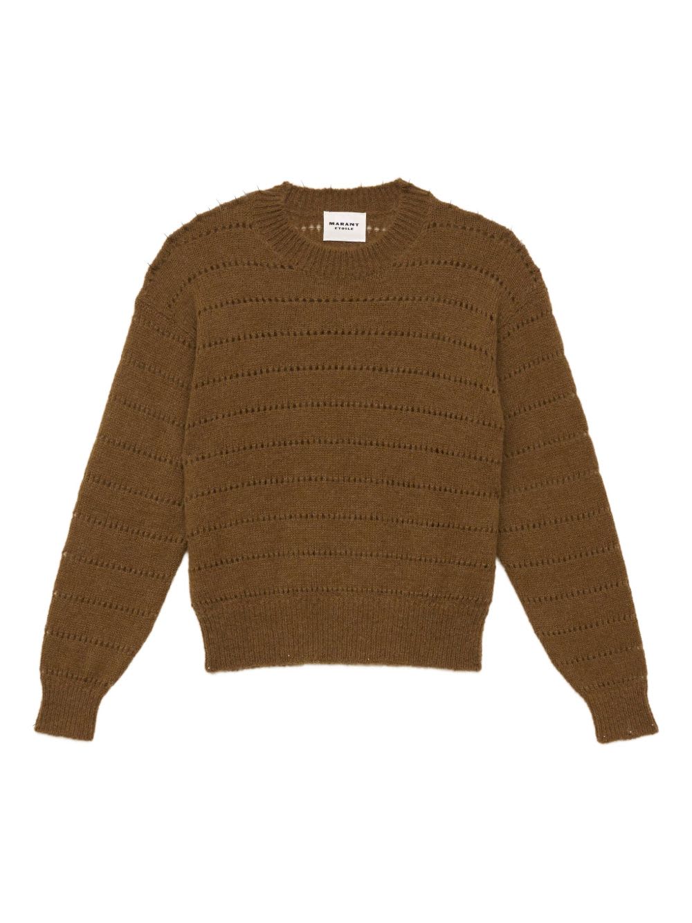 Isabel Marant Étoile Marant Etoile Long-sleeved Crewneck Sweater In Brown