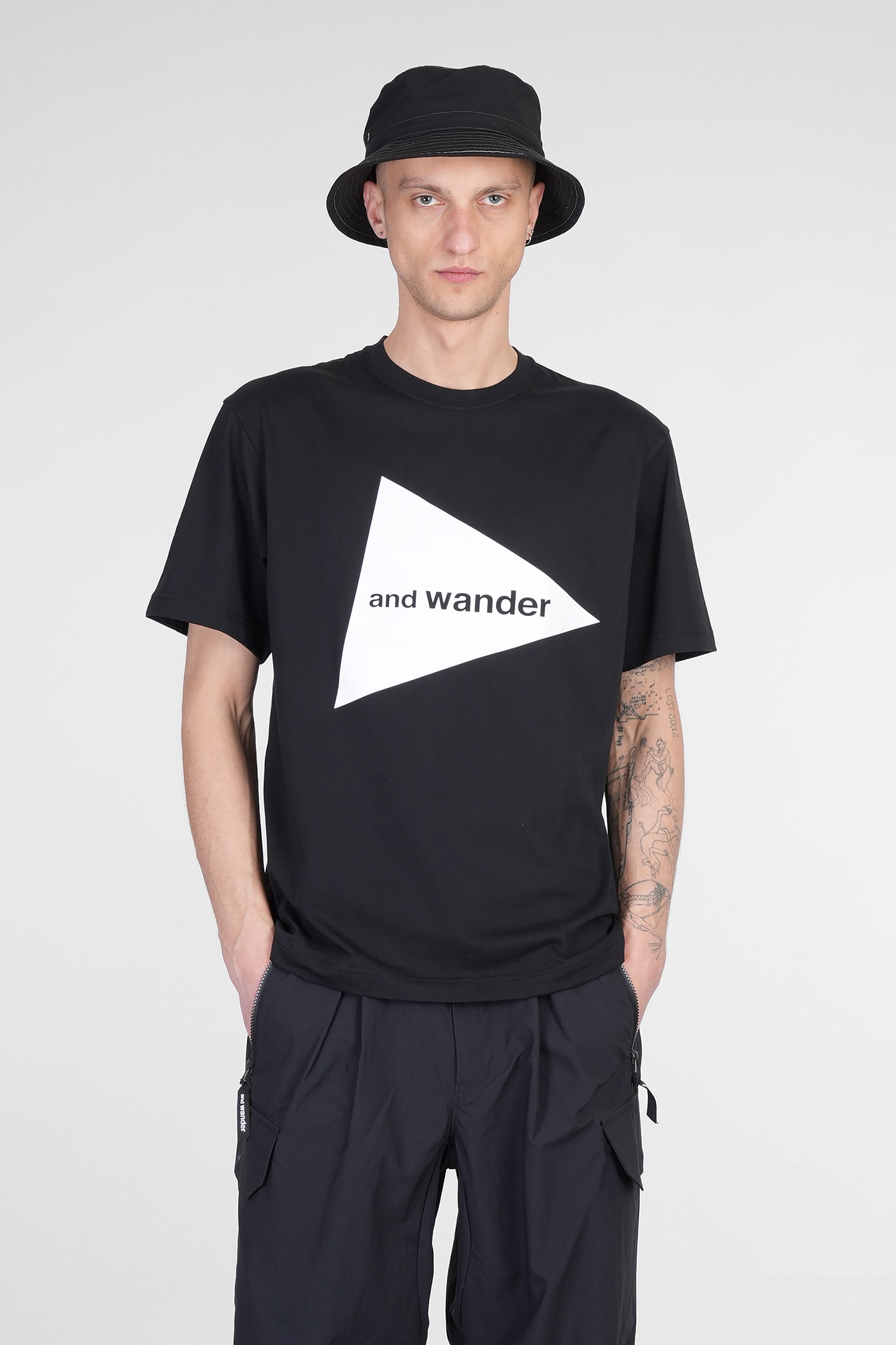T-shirt In Black Cotton