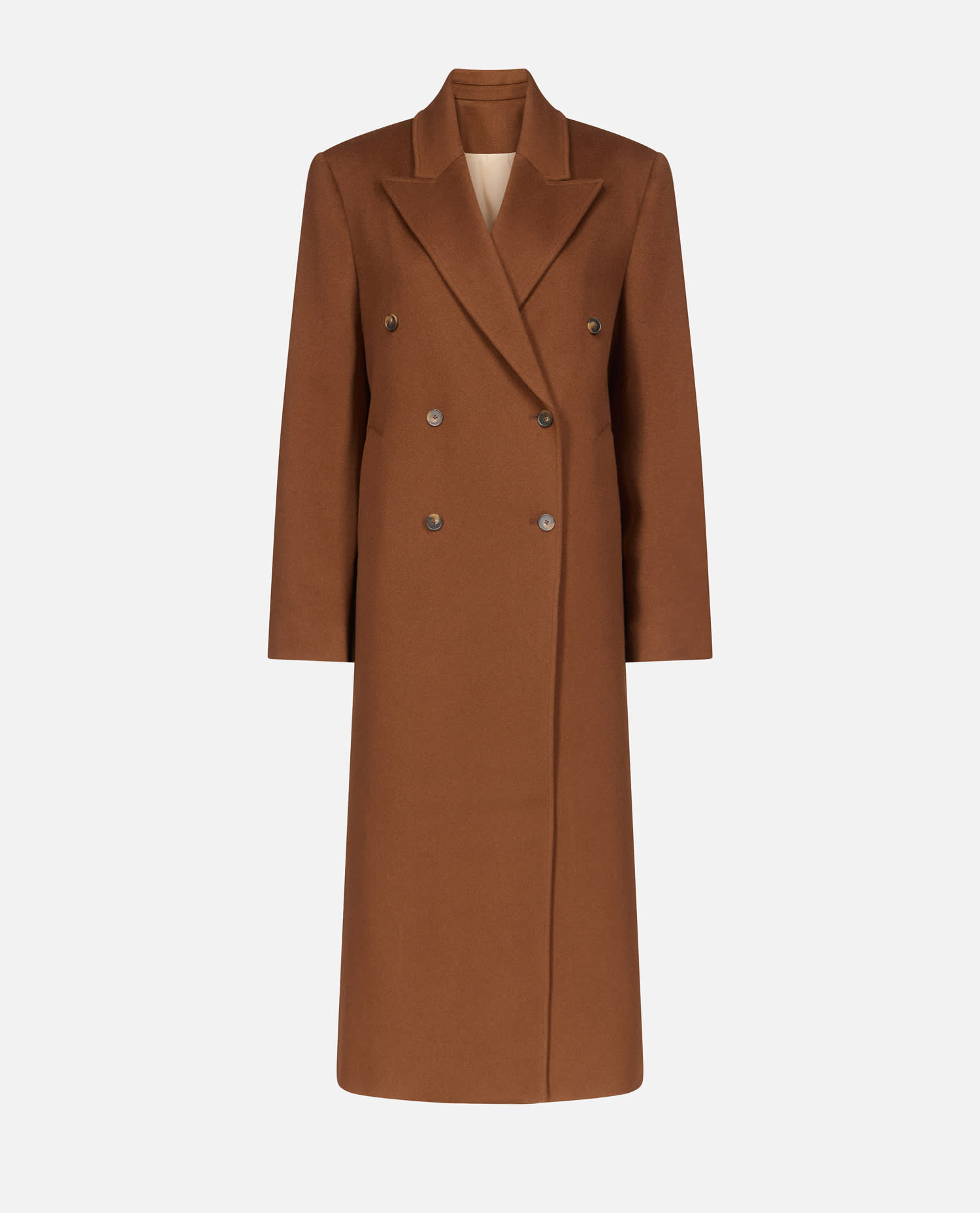 Loulou Studio Rosco Double Breasted Coat In Brown