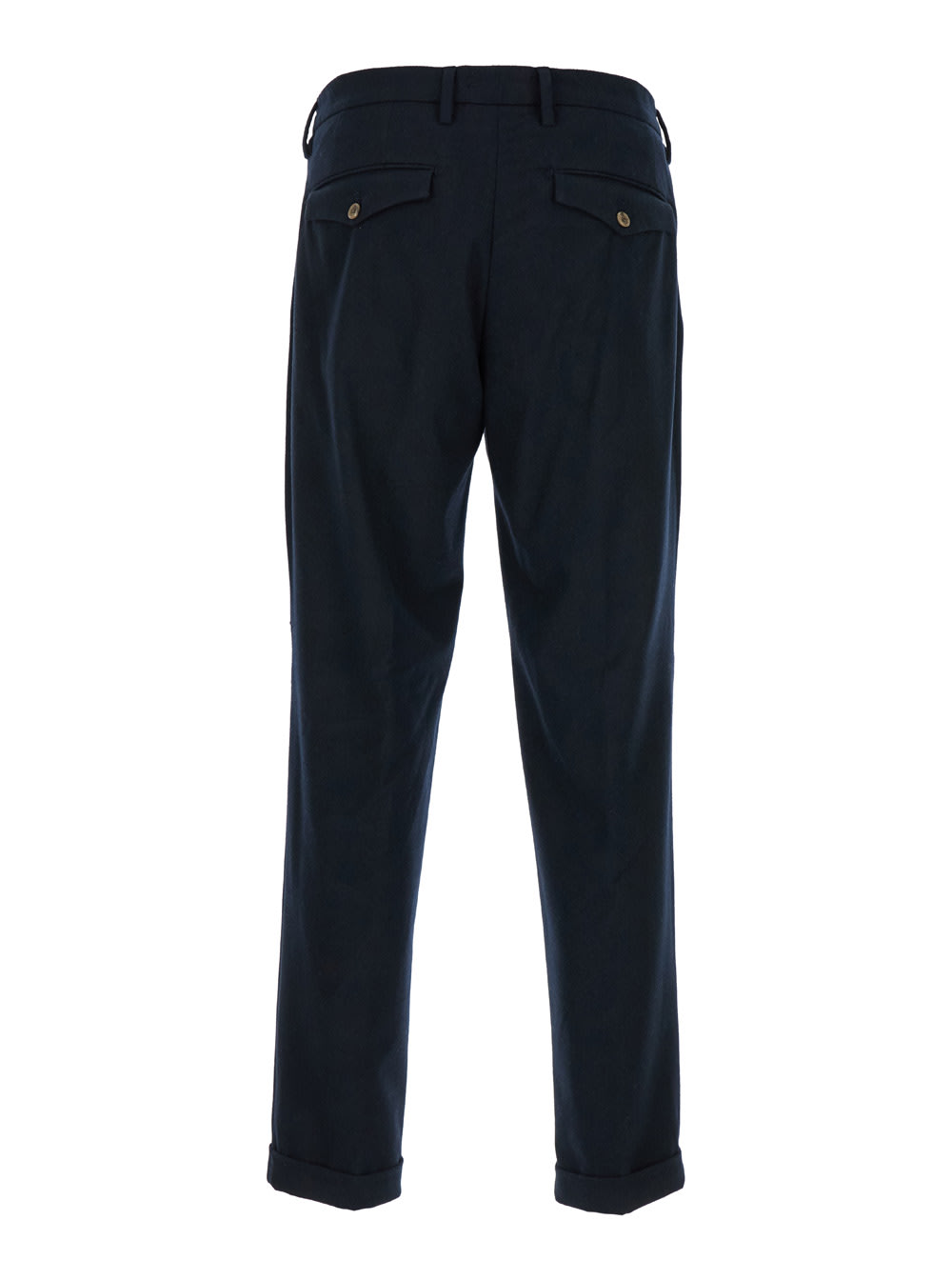 Shop Myths Blue High Waist Pants In Stretch Fabric Man