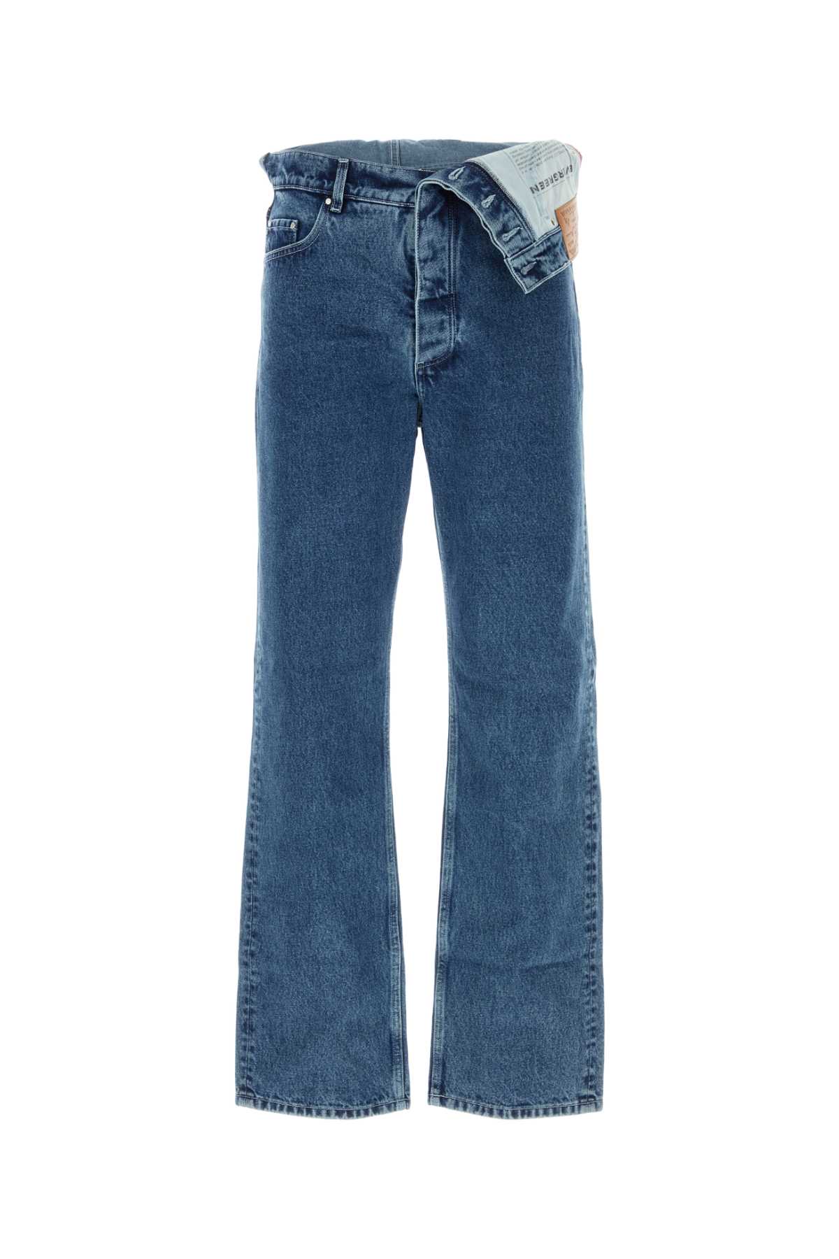 Shop Y/project Denim Jeans In Iceblue