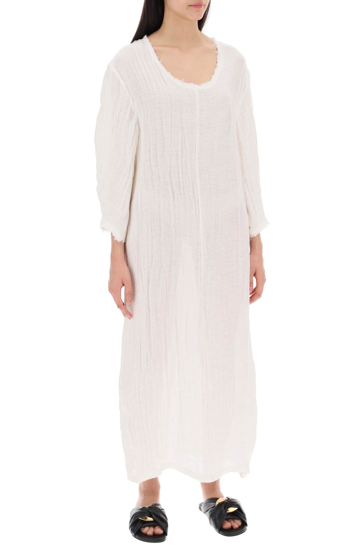 Shop By Malene Birger Organic Linen Miolla Dress In Pure White (white)