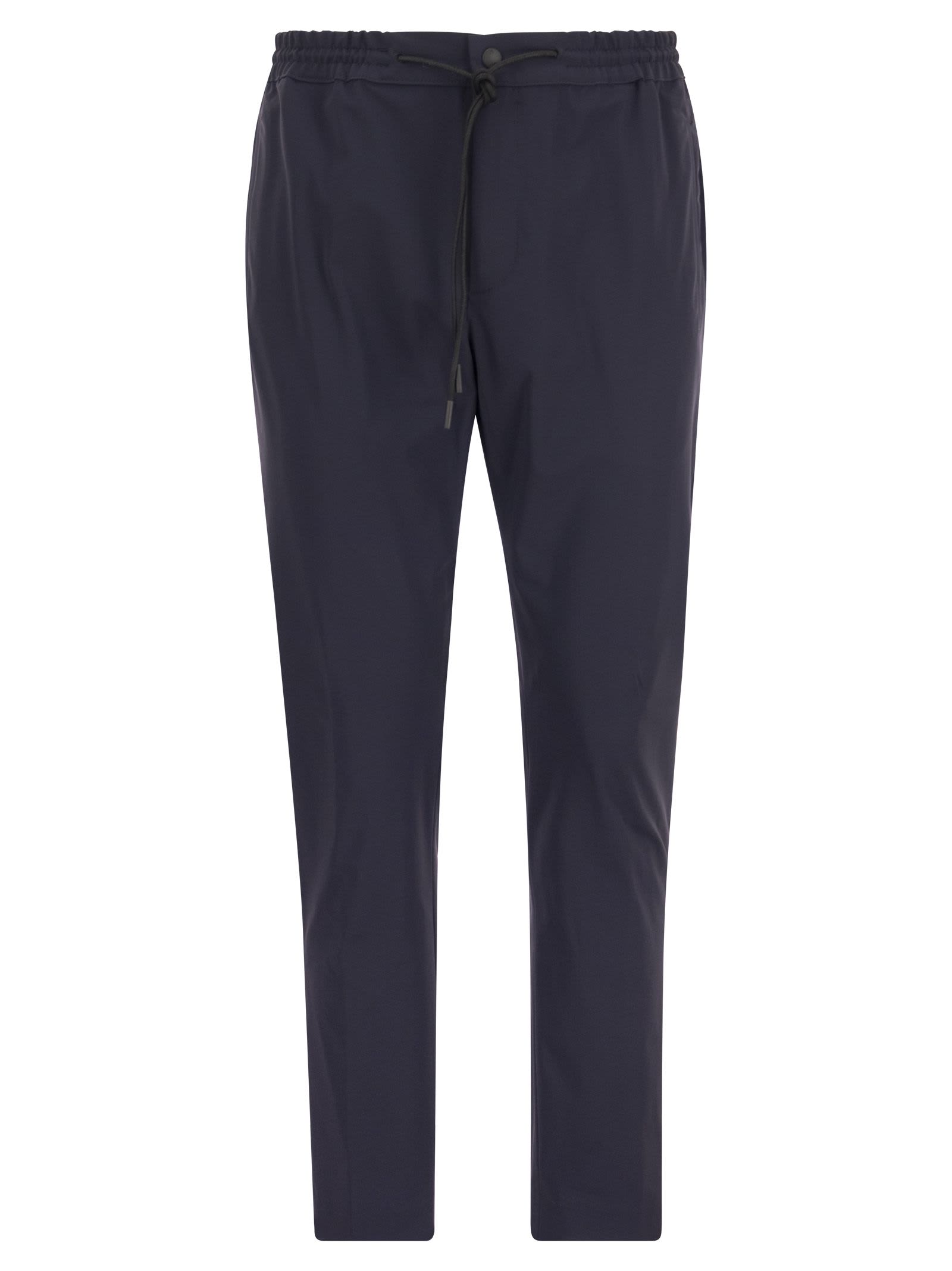 Shop Pt01 Omega Trousers In Technical Fabric In Navy