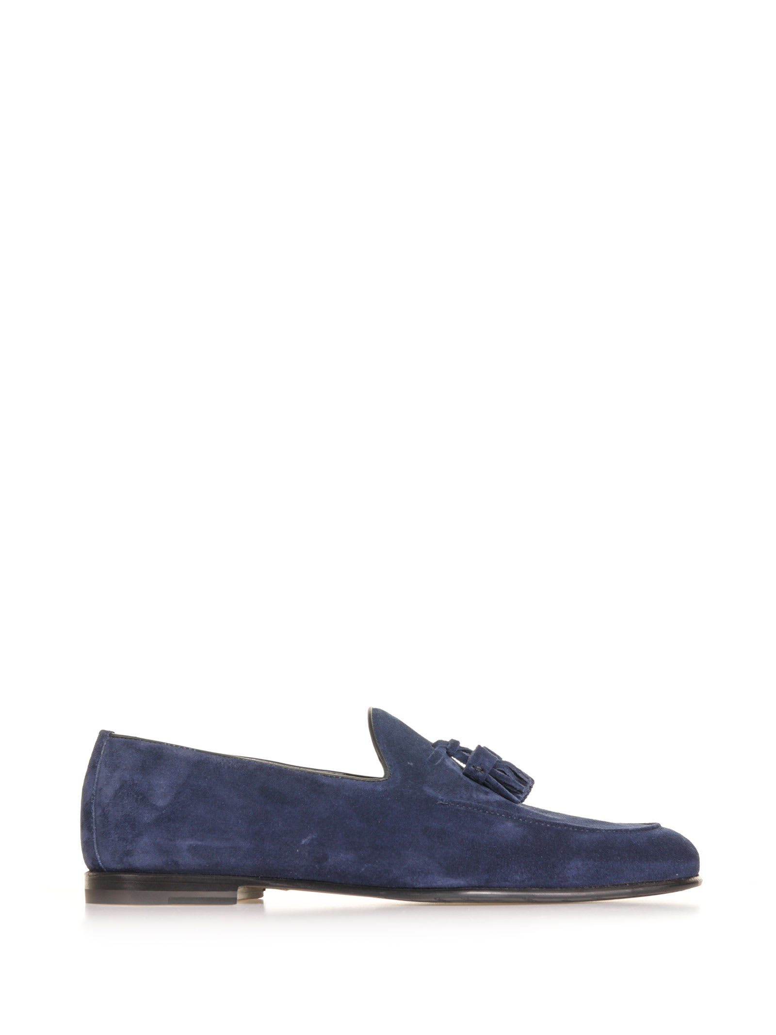 Barrett Suede Loafers With Tassels In Navy