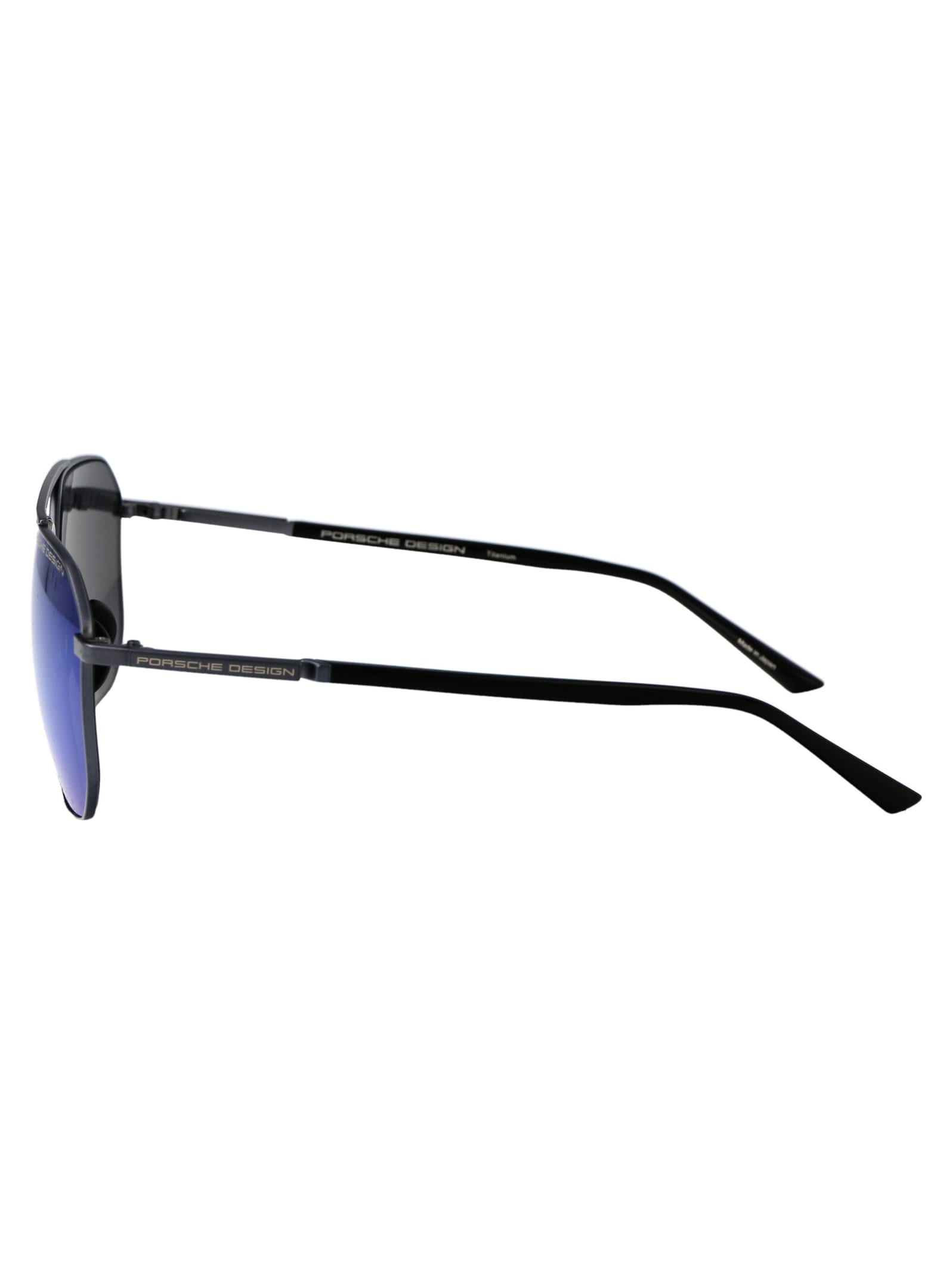 Shop Porsche Design P8967 Sunglasses In D775 Blue Black